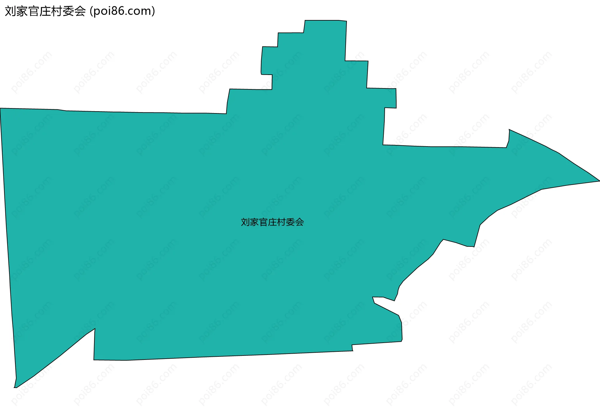 刘家官庄村委会边界地图