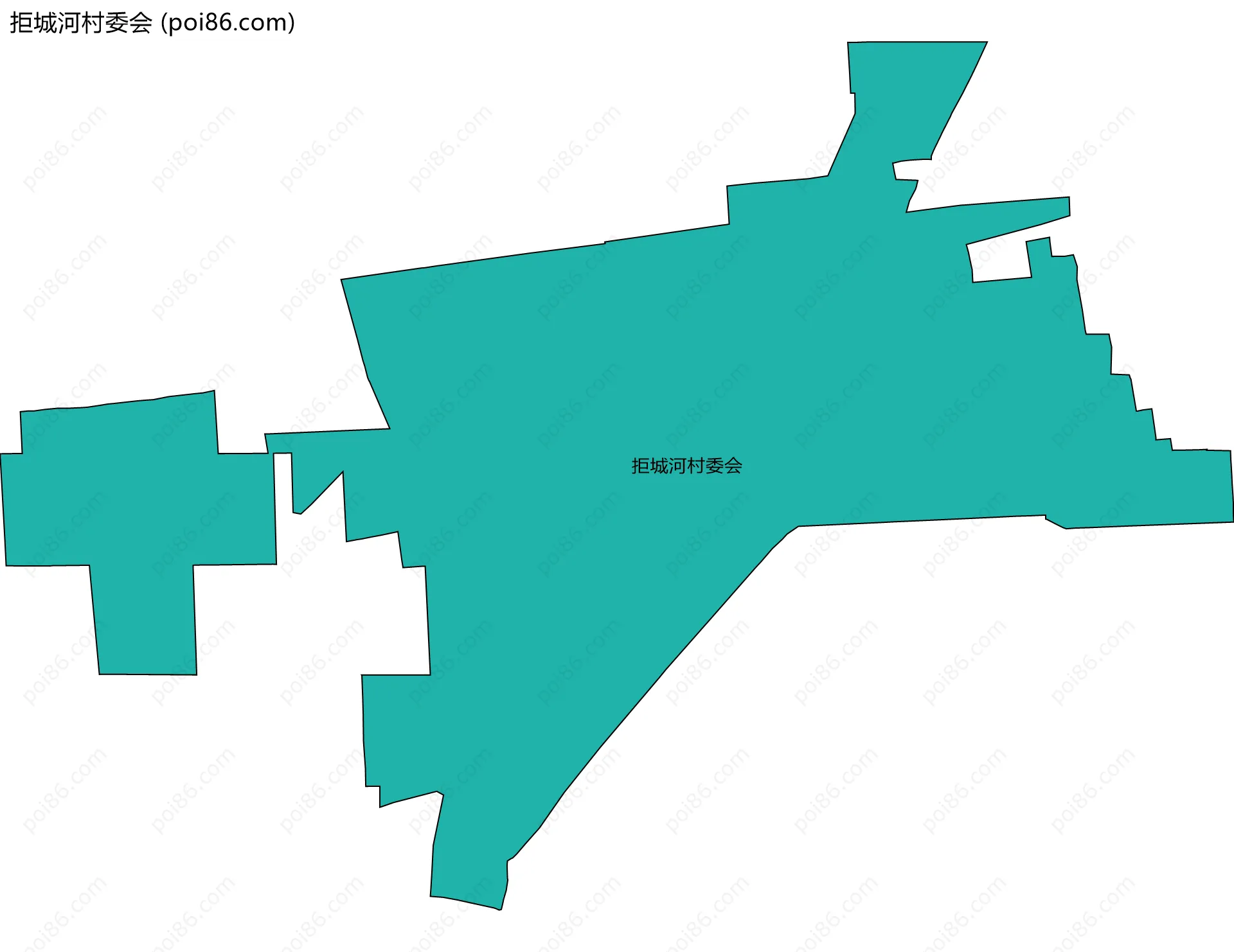 拒城河村委会边界地图