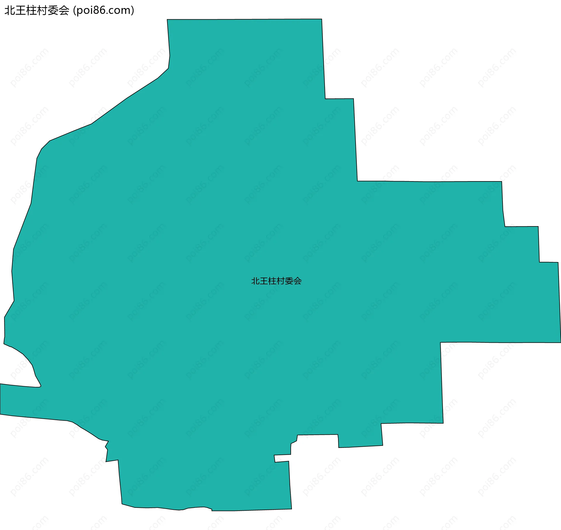 北王柱村委会边界地图