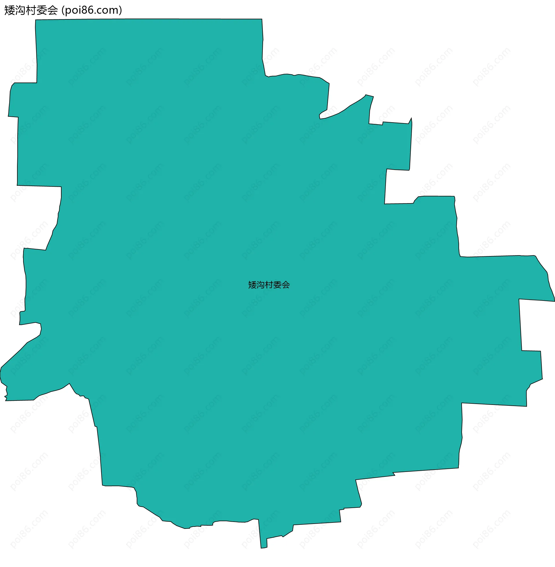 矮沟村委会边界地图