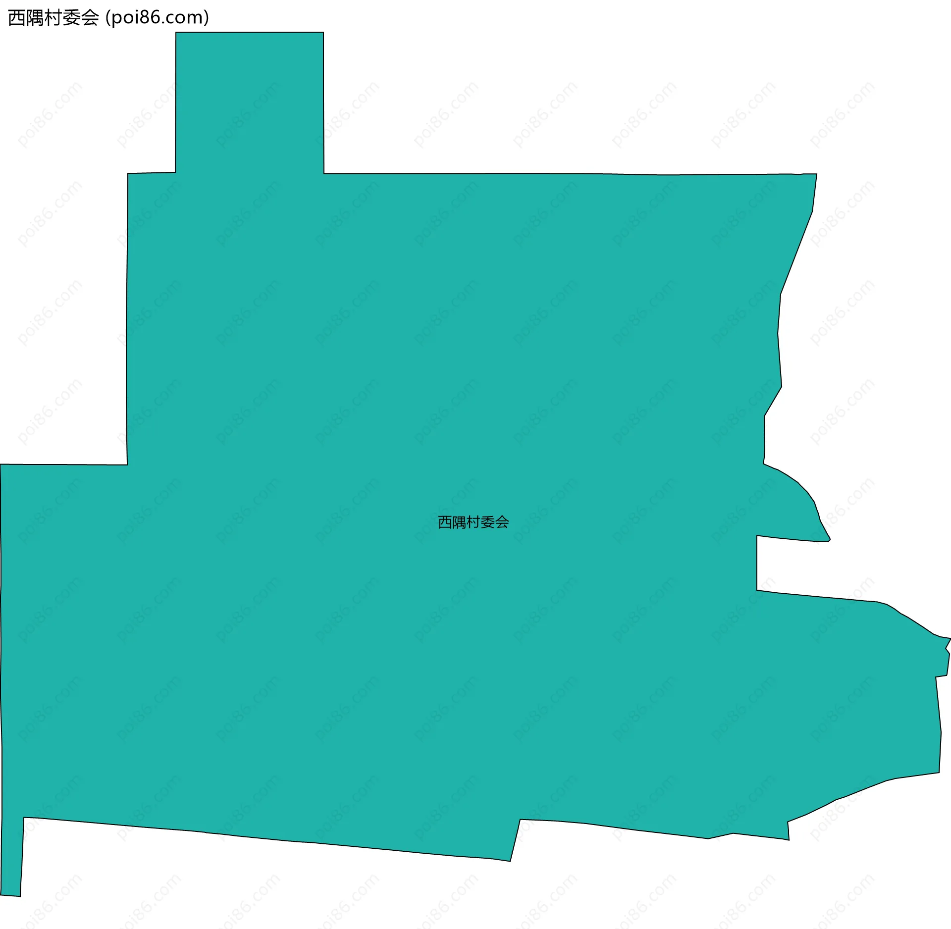 西隅村委会边界地图