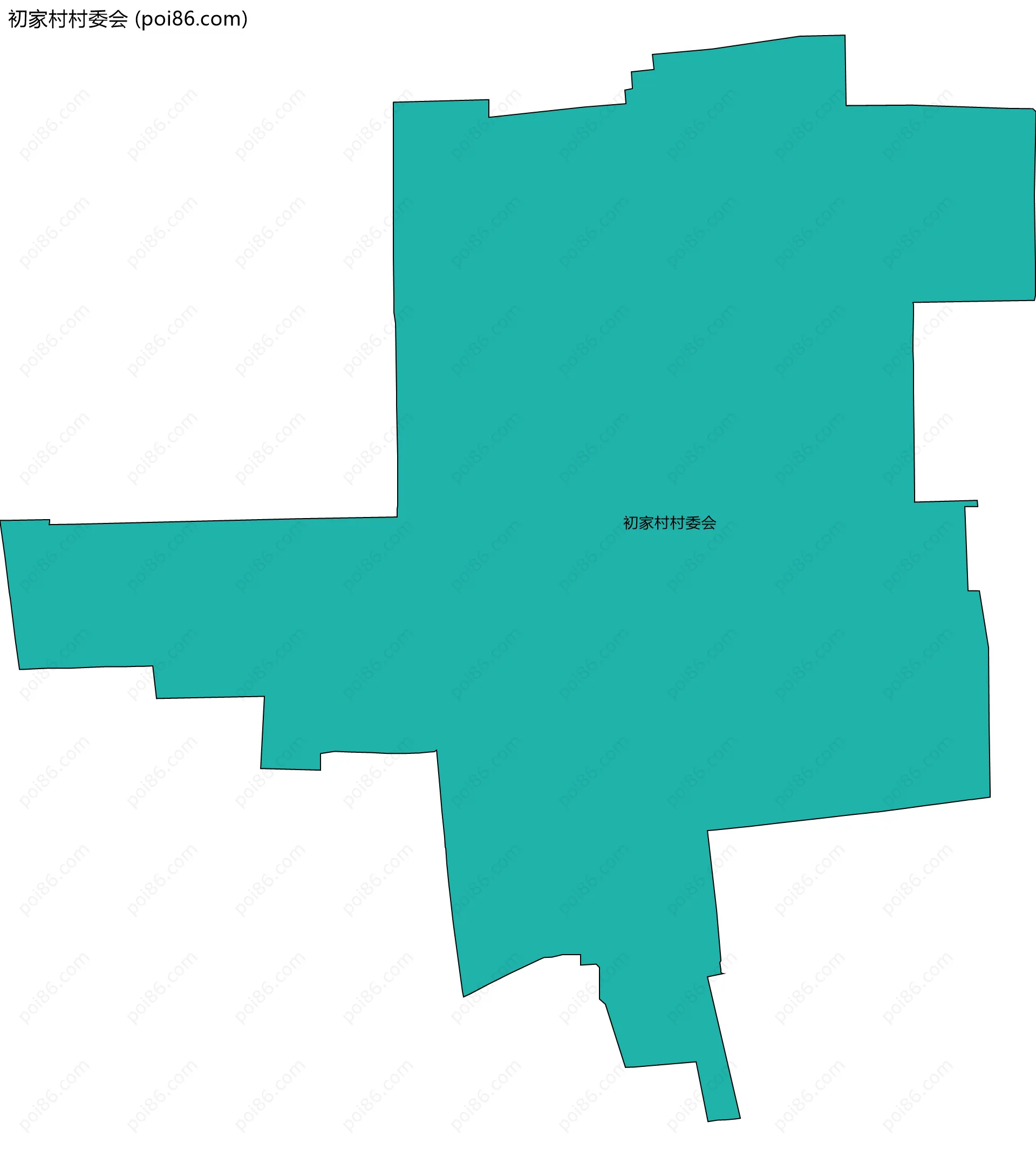 初家村村委会边界地图