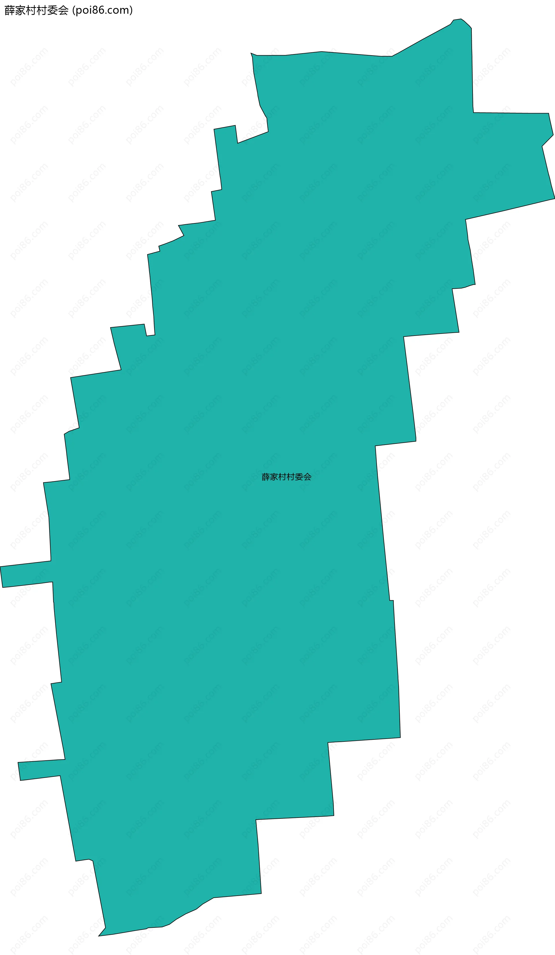 薛家村村委会边界地图