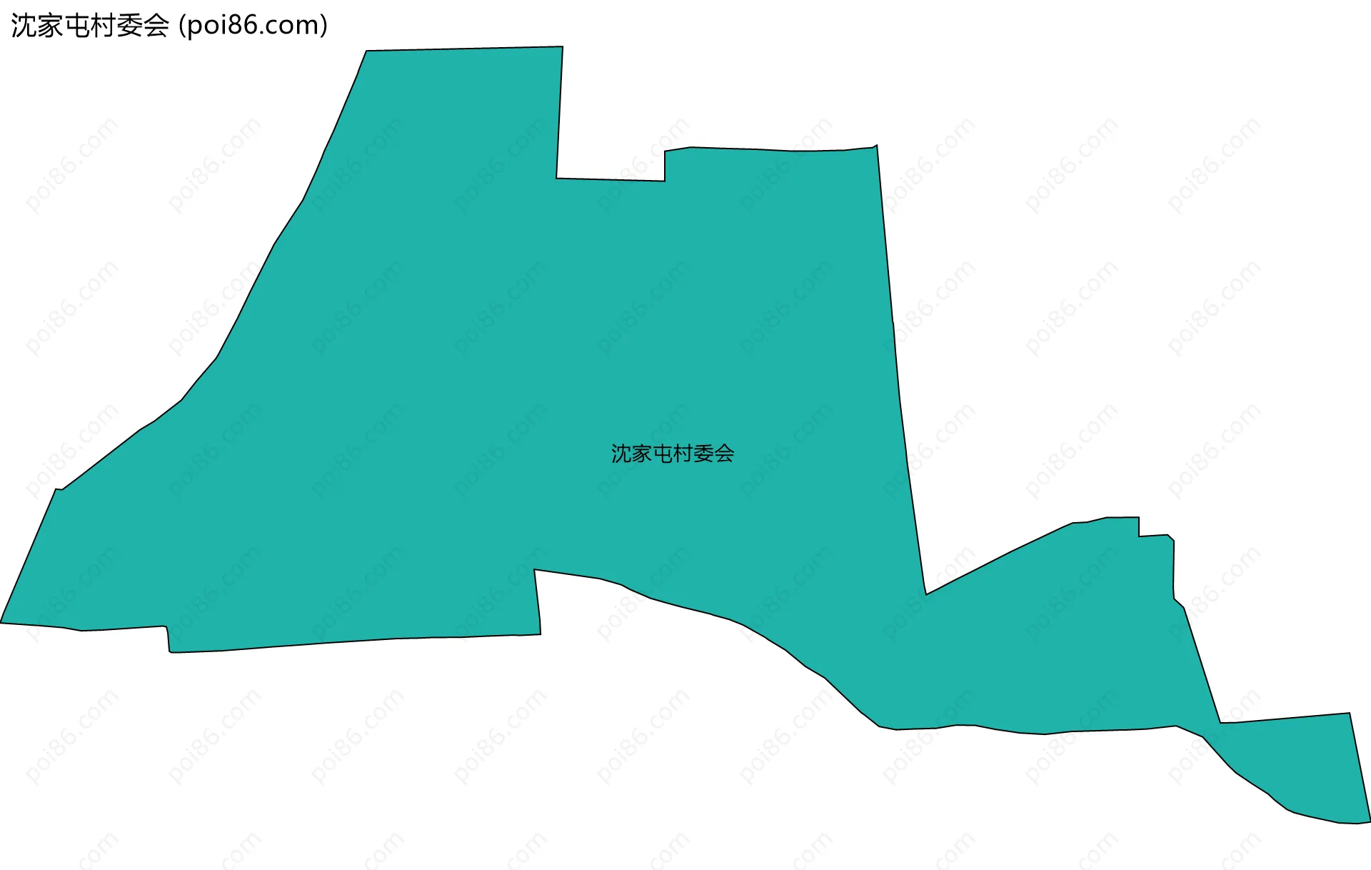 沈家屯村委会边界地图