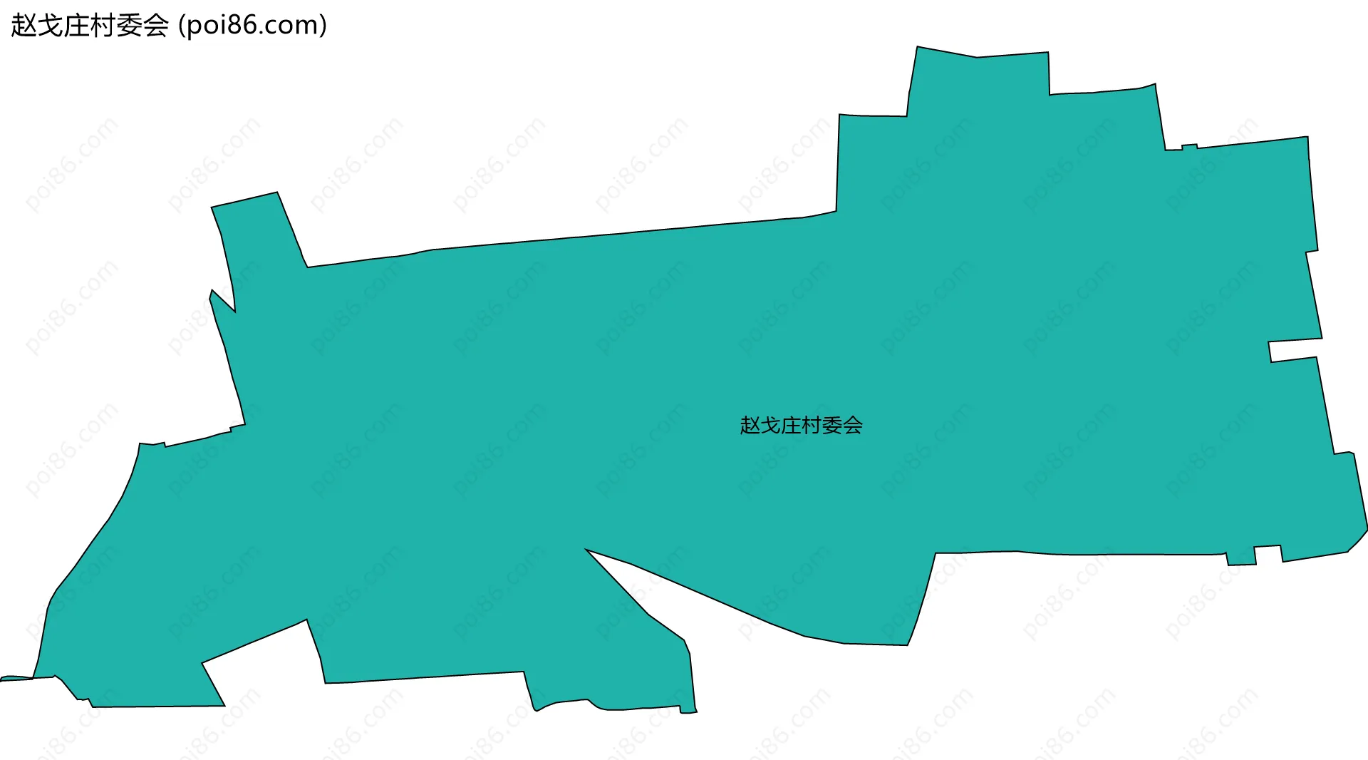 赵戈庄村委会边界地图