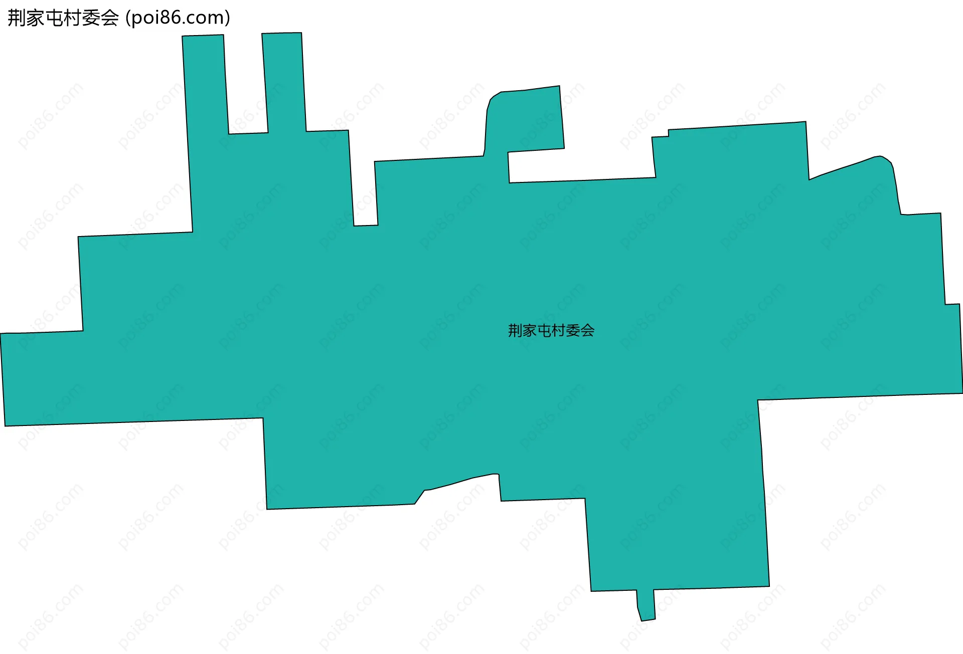 荆家屯村委会边界地图