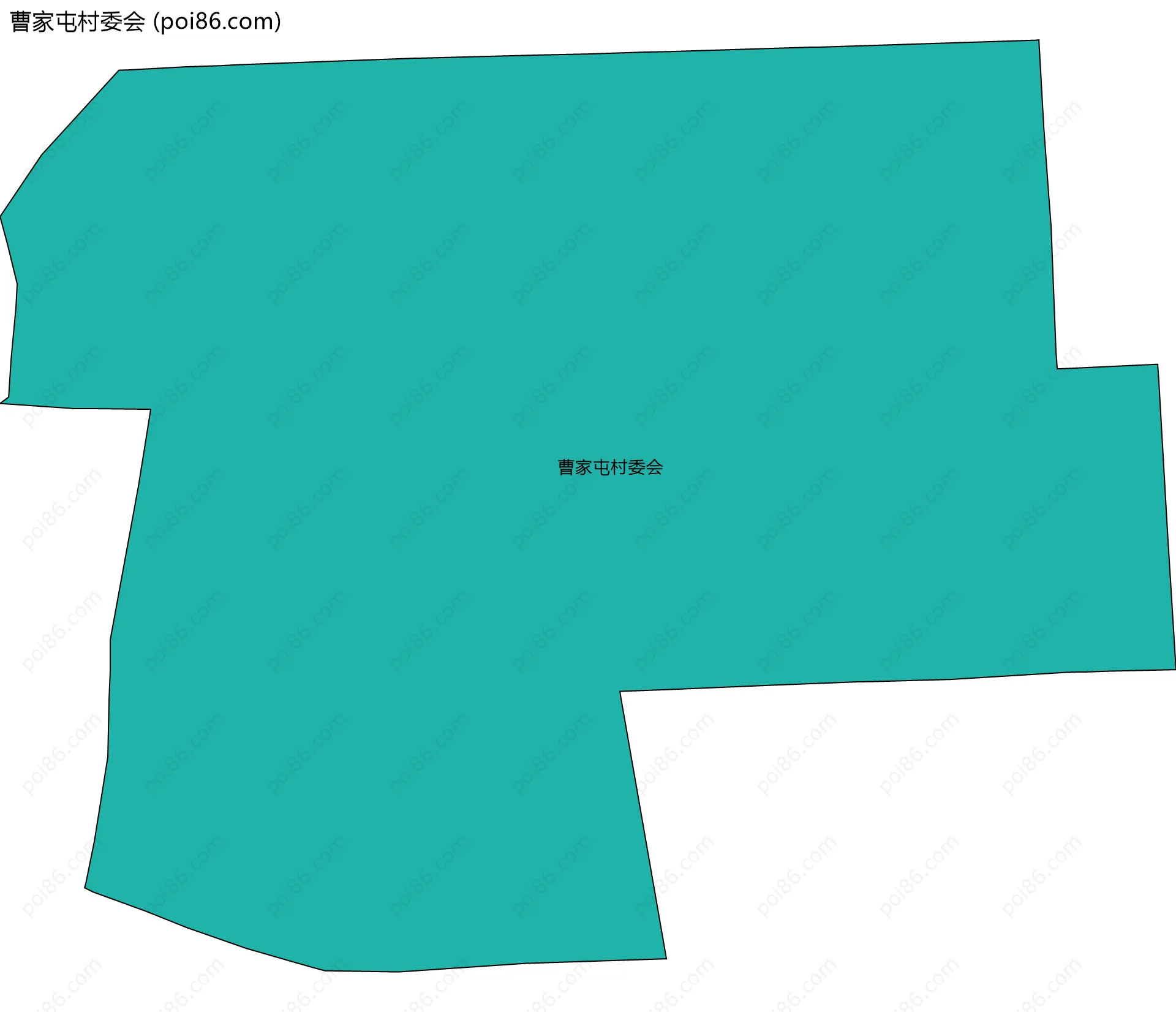 曹家屯村委会边界地图