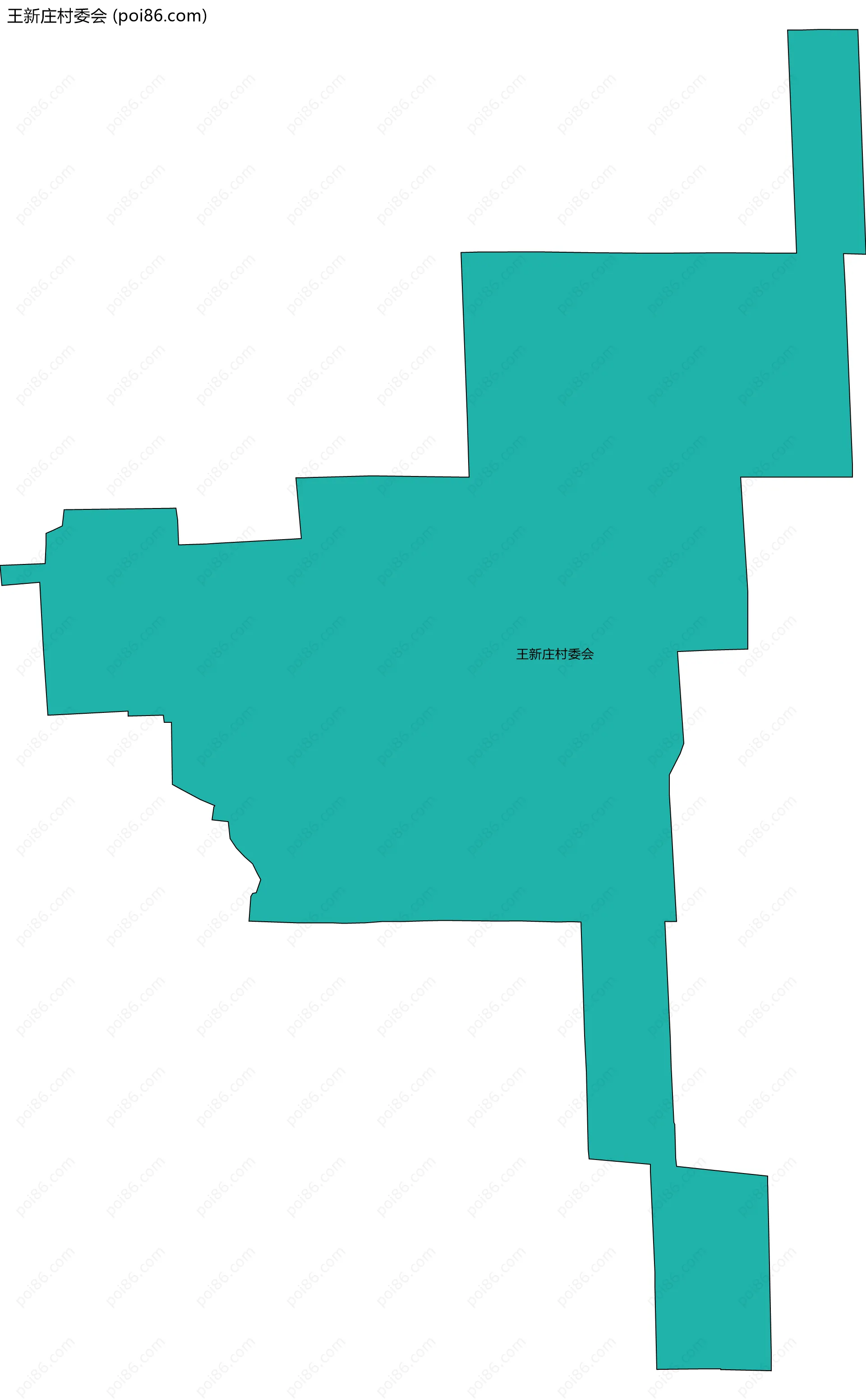 王新庄村委会边界地图