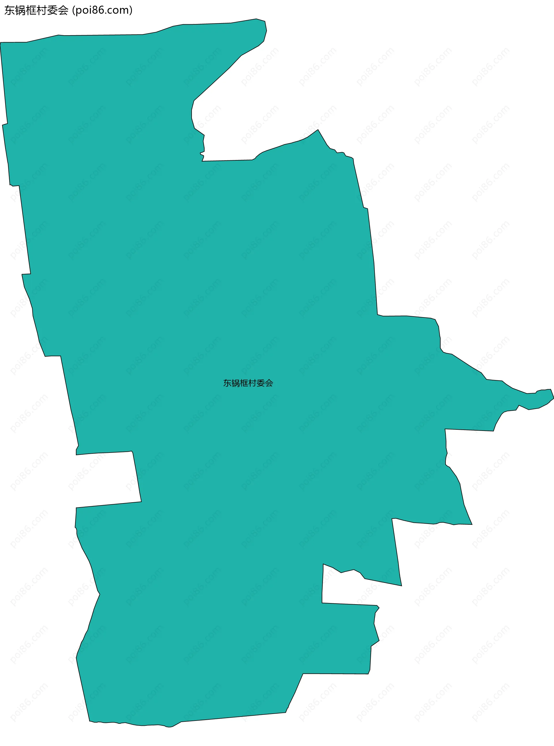 东锅框村委会边界地图