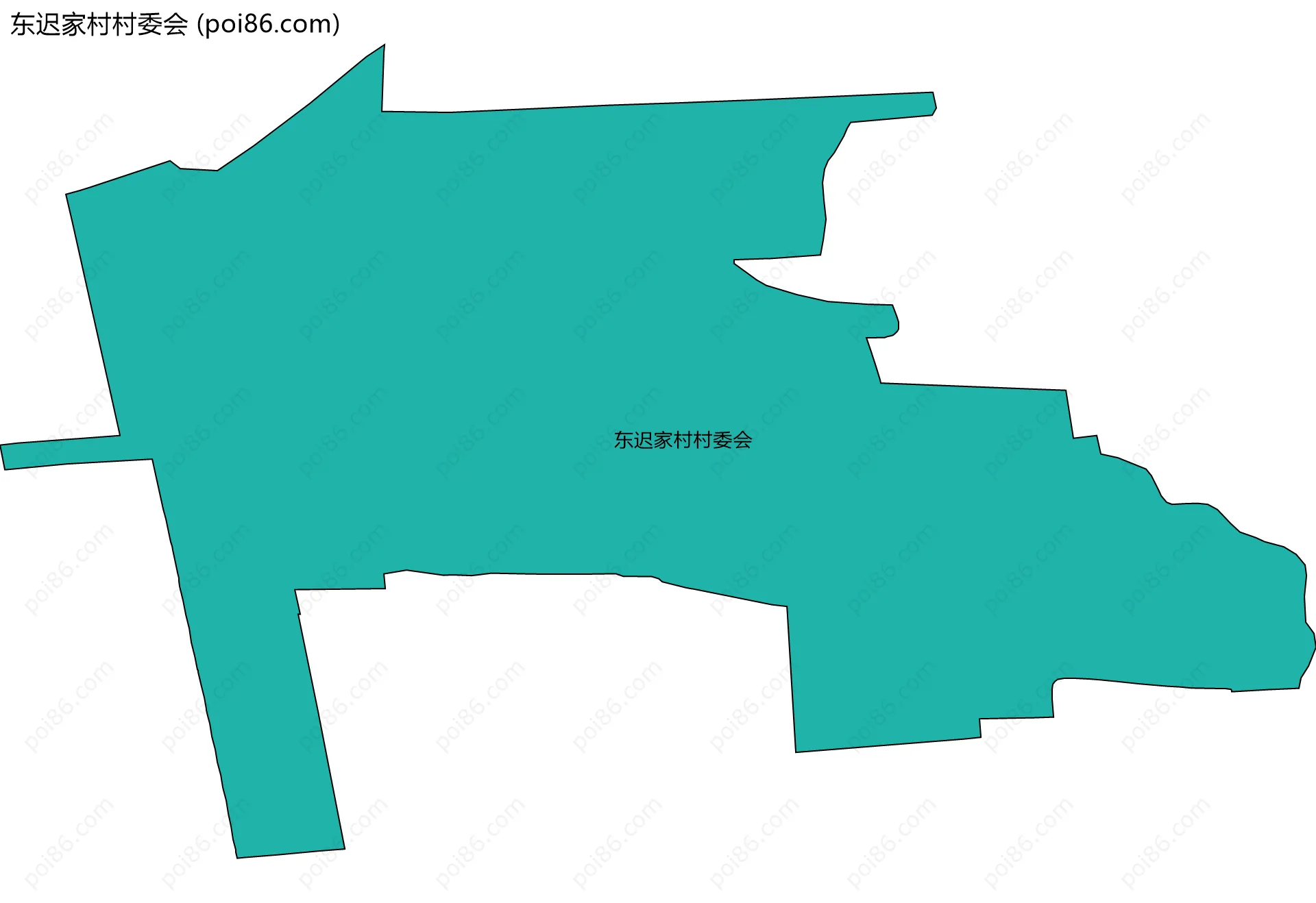 东迟家村村委会边界地图
