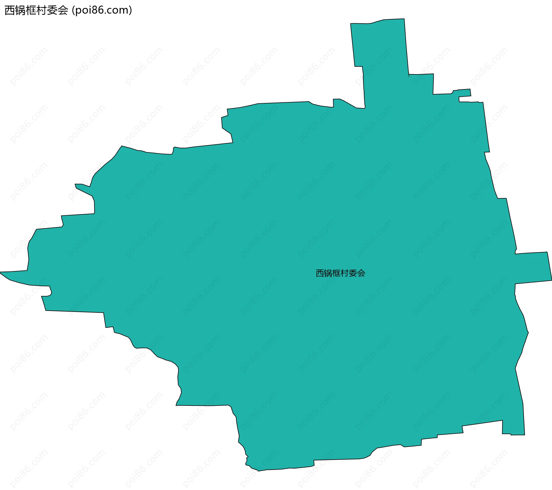 西锅框村委会边界地图