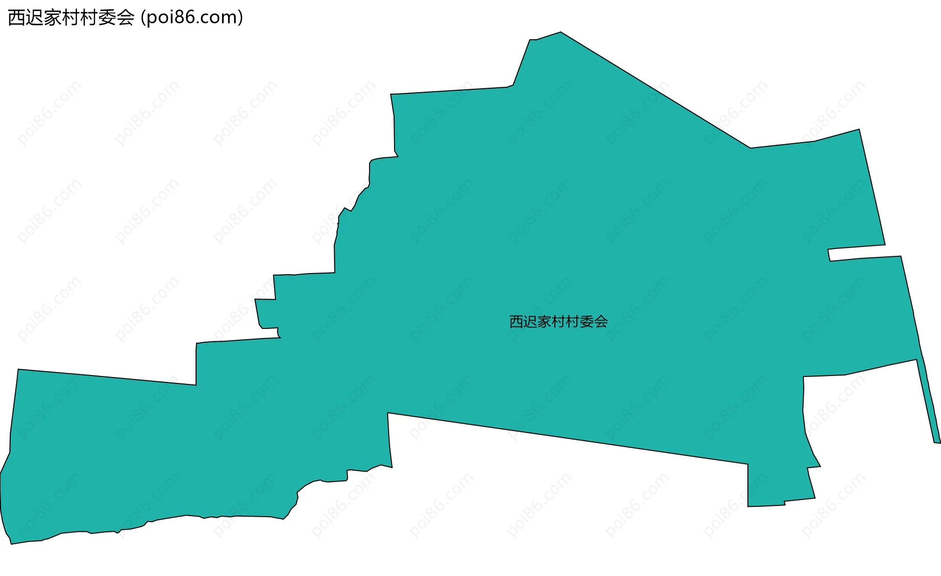 西迟家村村委会边界地图
