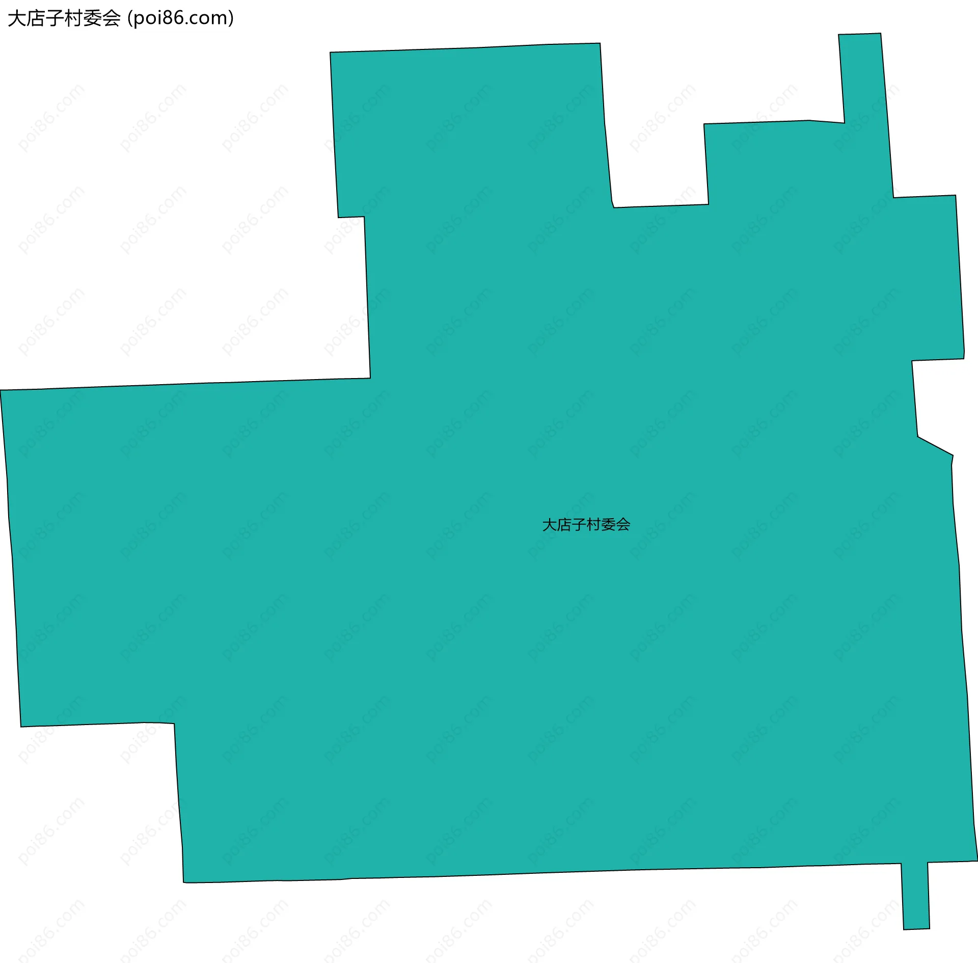 大店子村委会边界地图