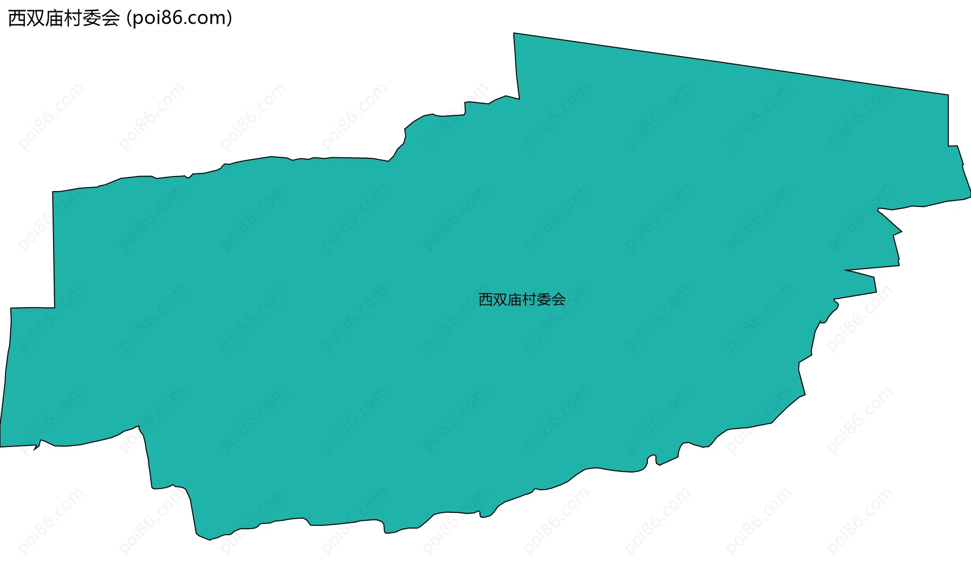 西双庙村委会边界地图