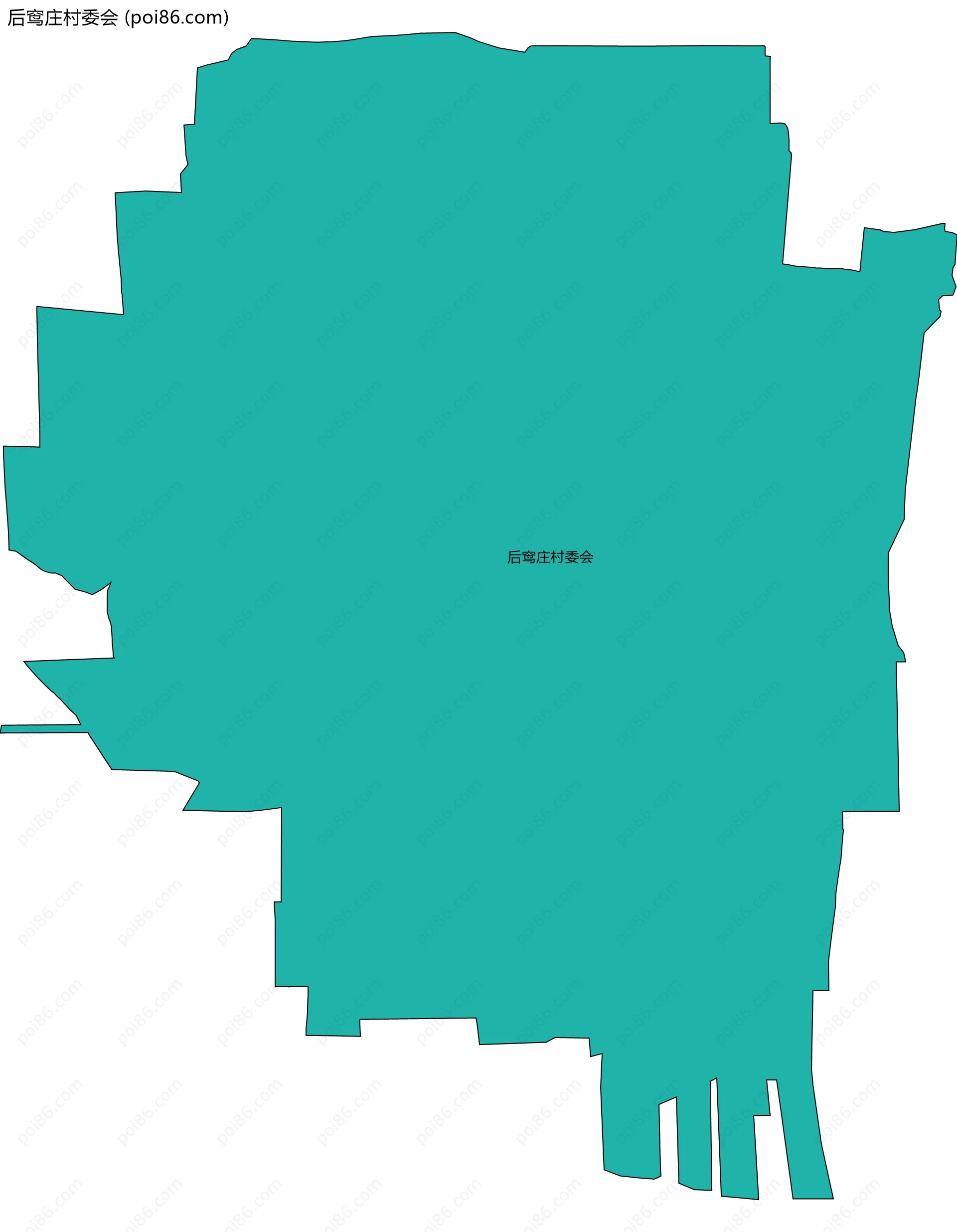 后窎庄村委会边界地图