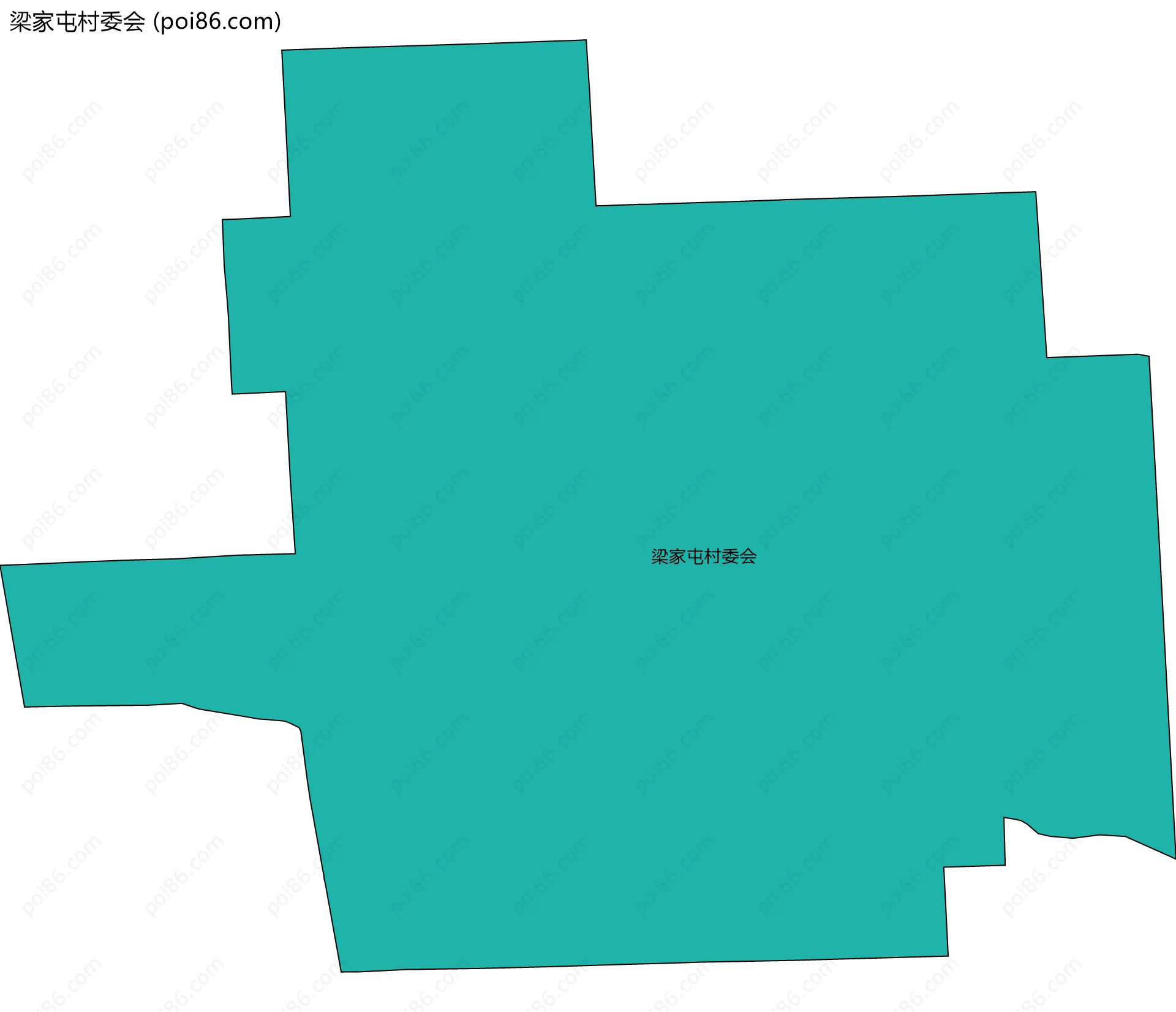 梁家屯村委会边界地图