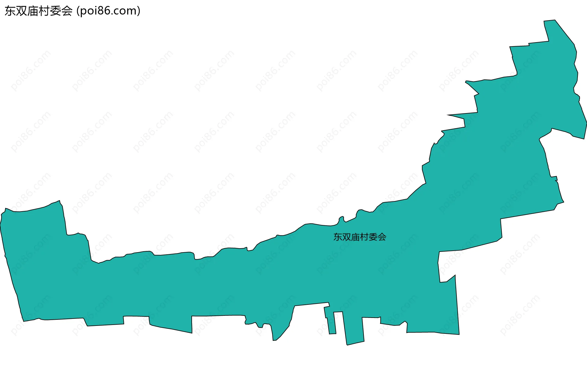 东双庙村委会边界地图