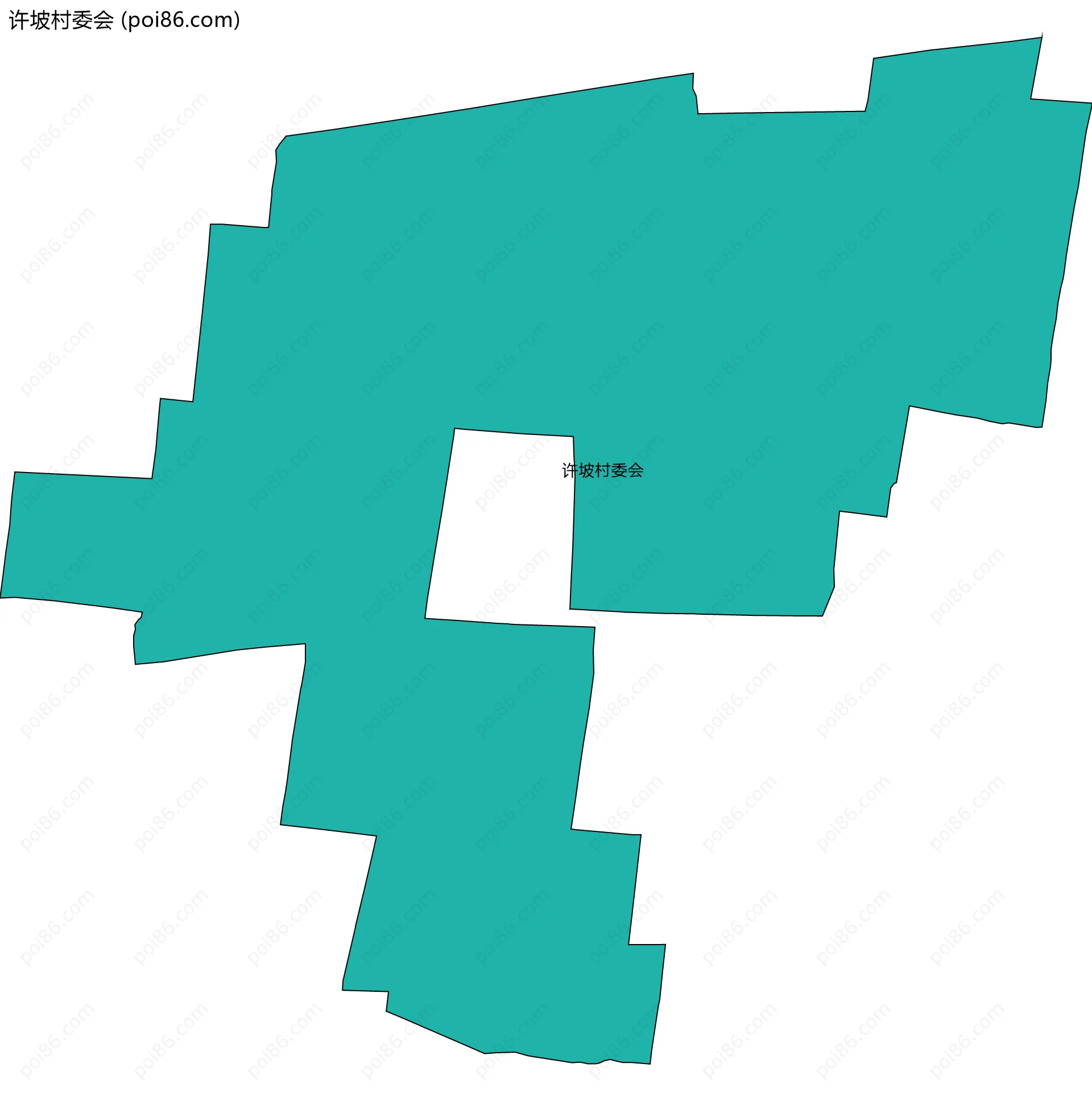 许坡村委会边界地图