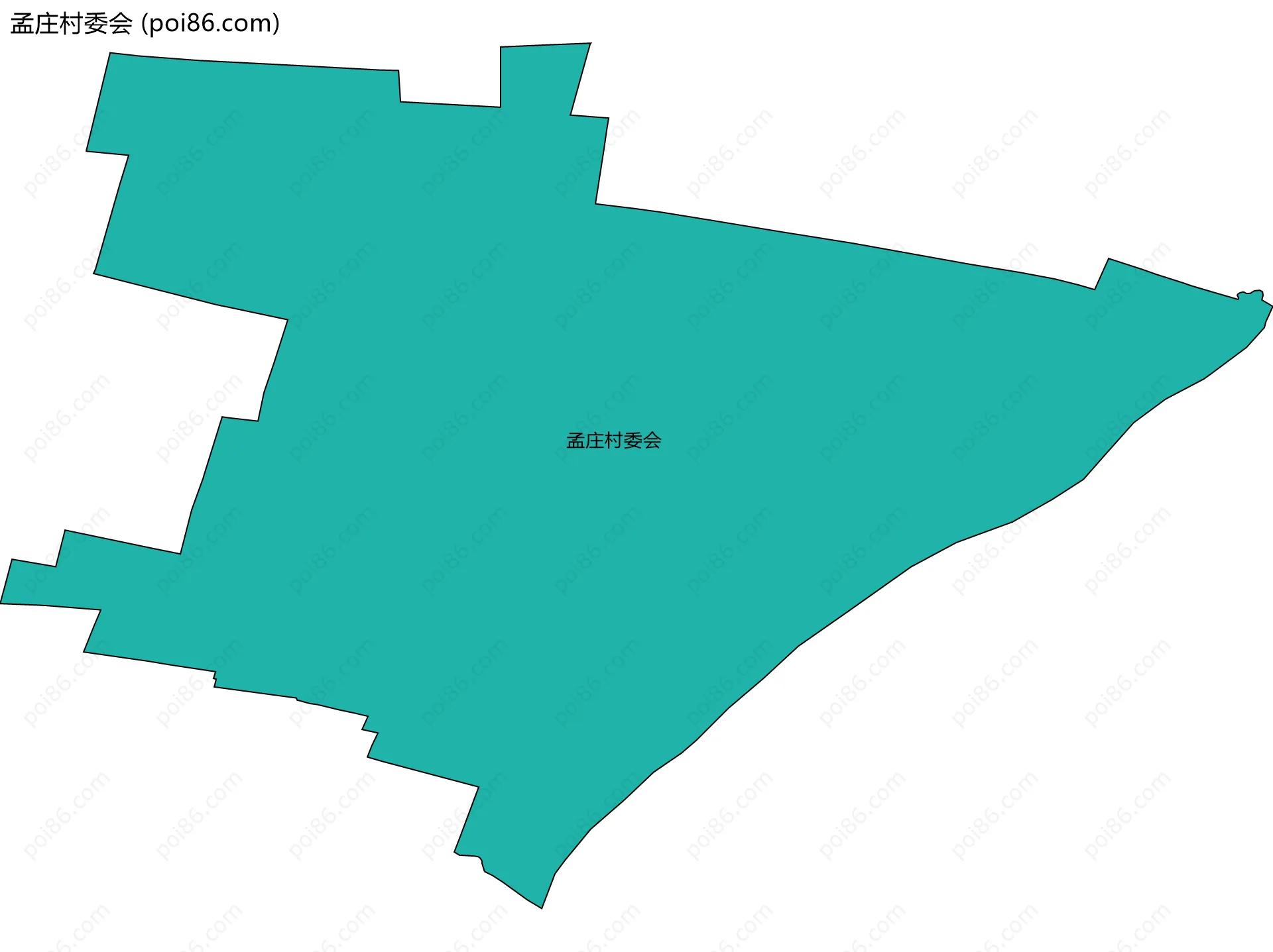 孟庄村委会边界地图