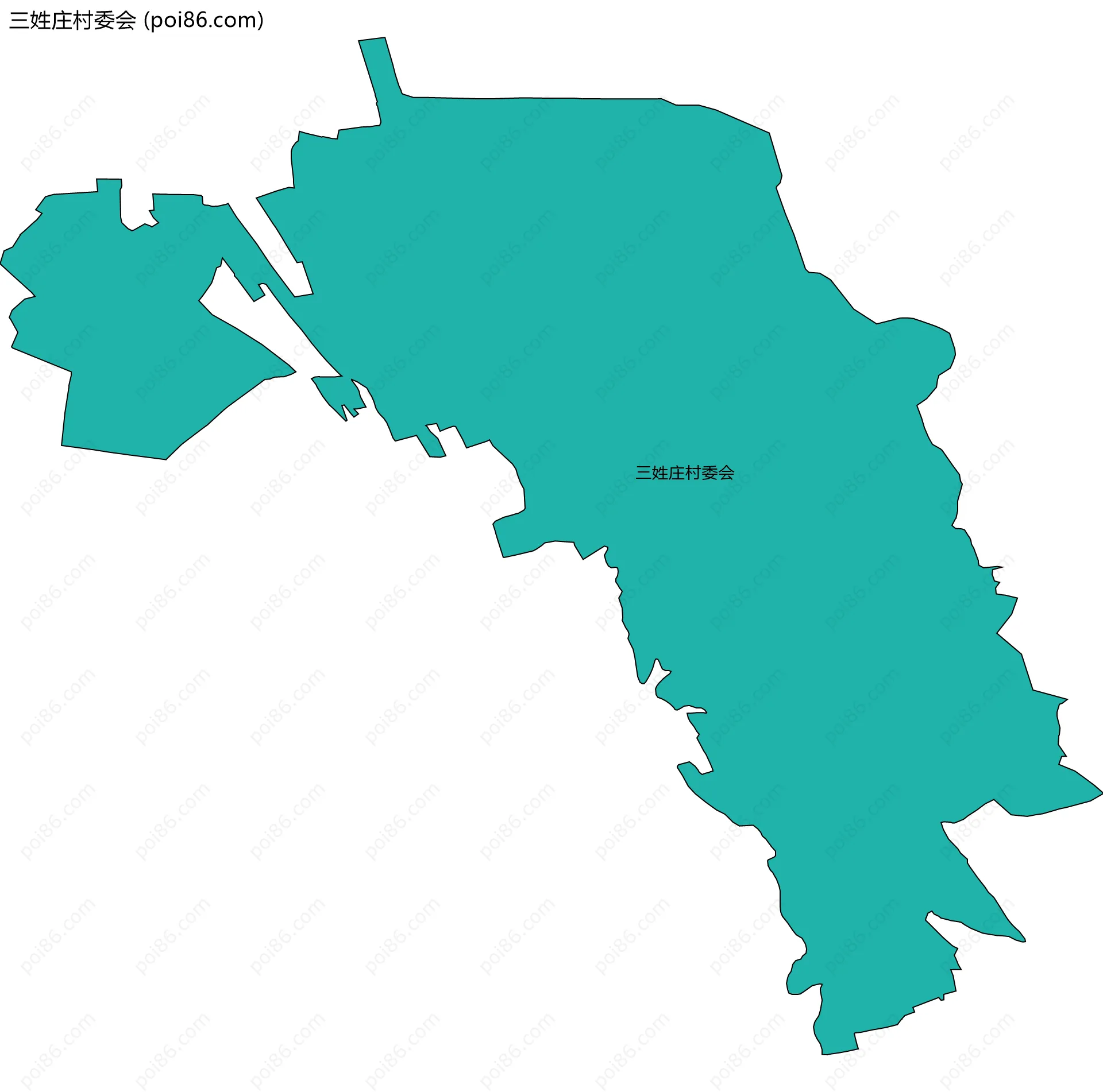 三姓庄村委会边界地图