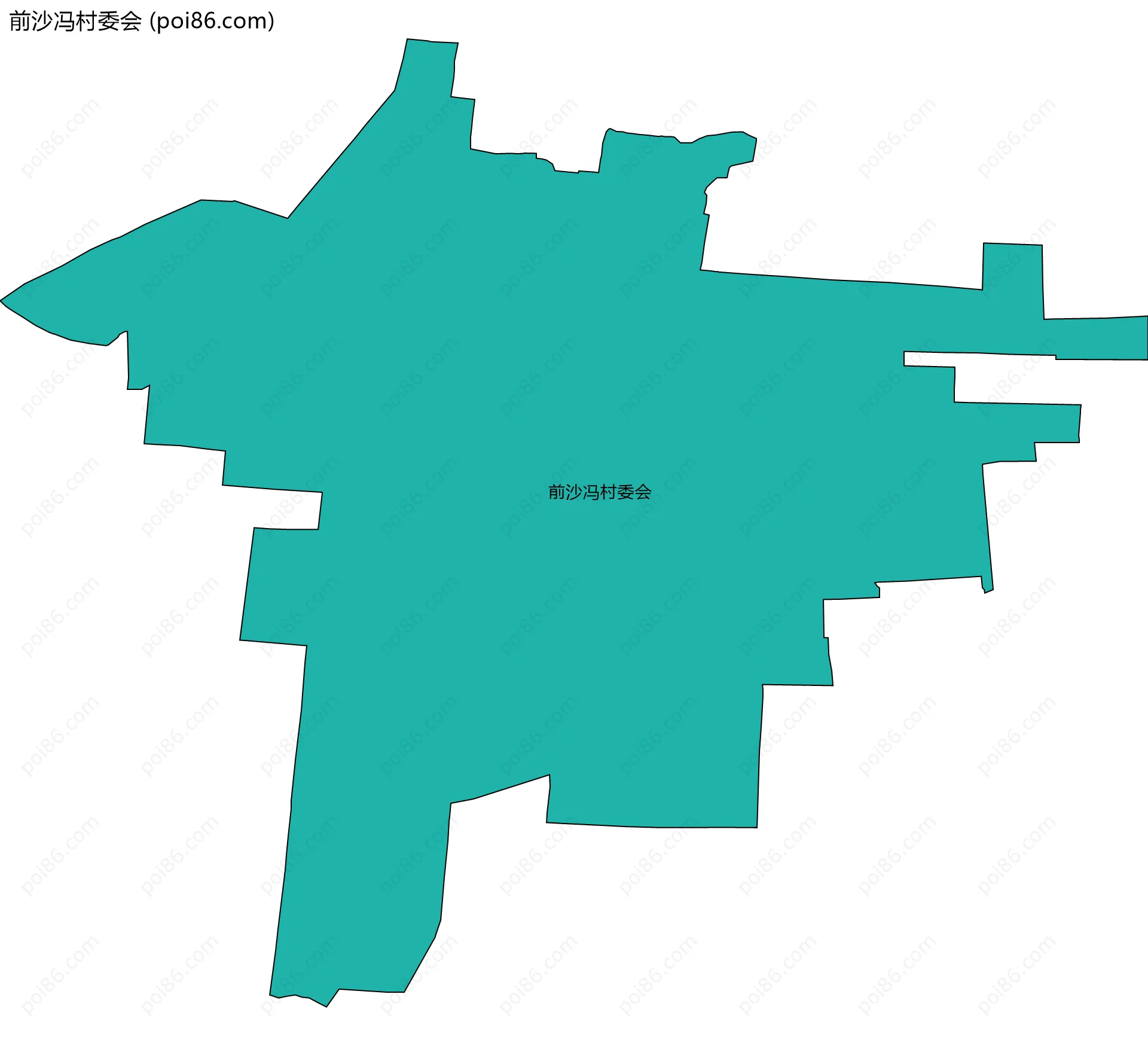 前沙冯村委会边界地图