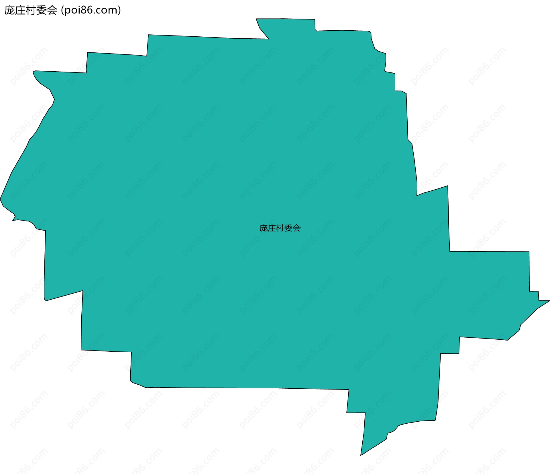 庞庄村委会边界地图