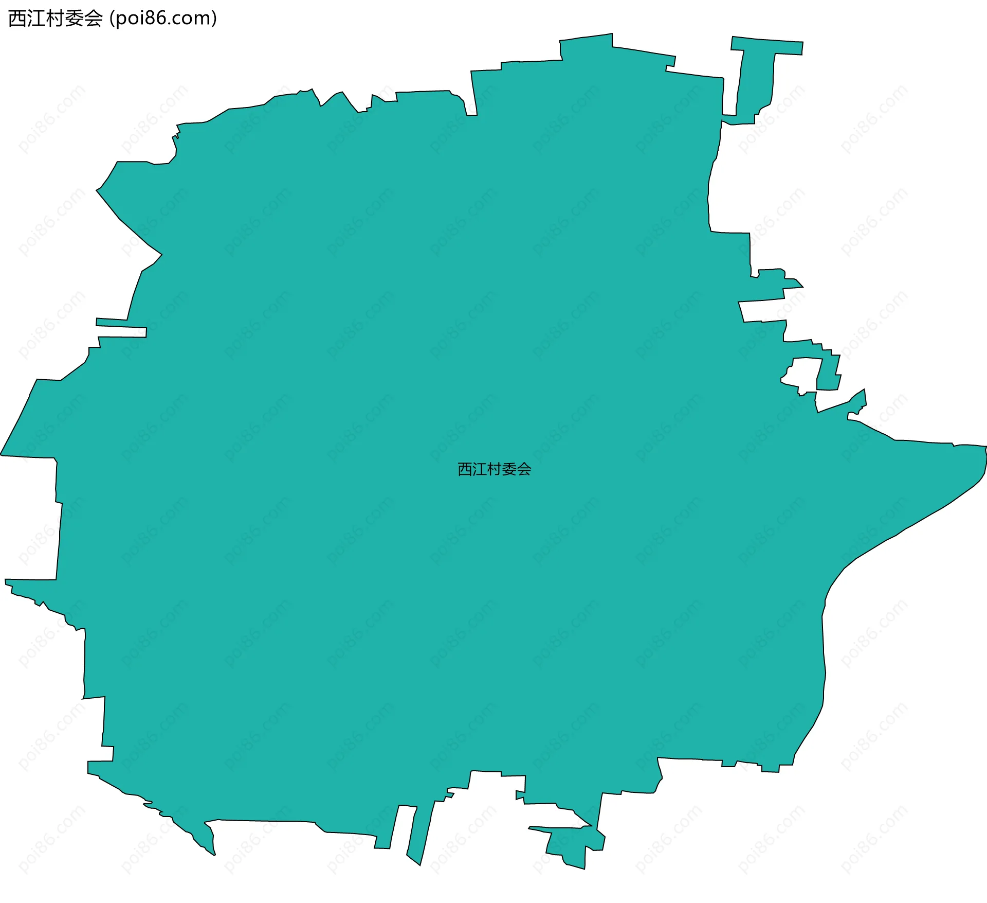 西江村委会边界地图