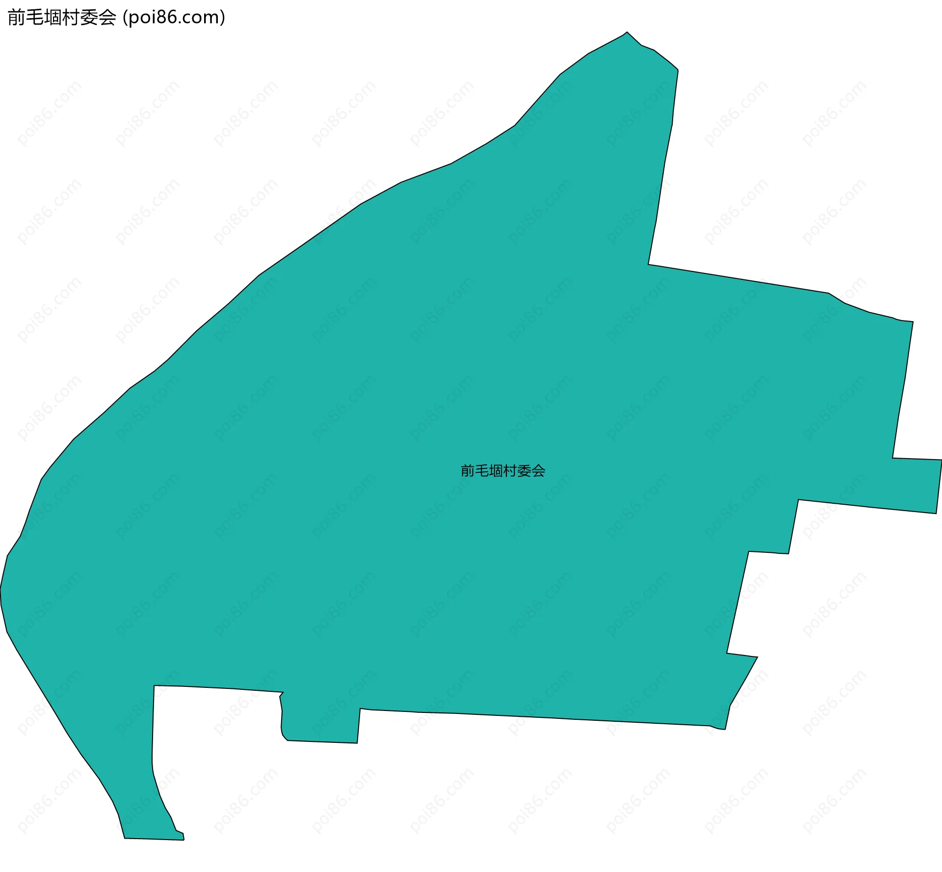 前毛堌村委会边界地图