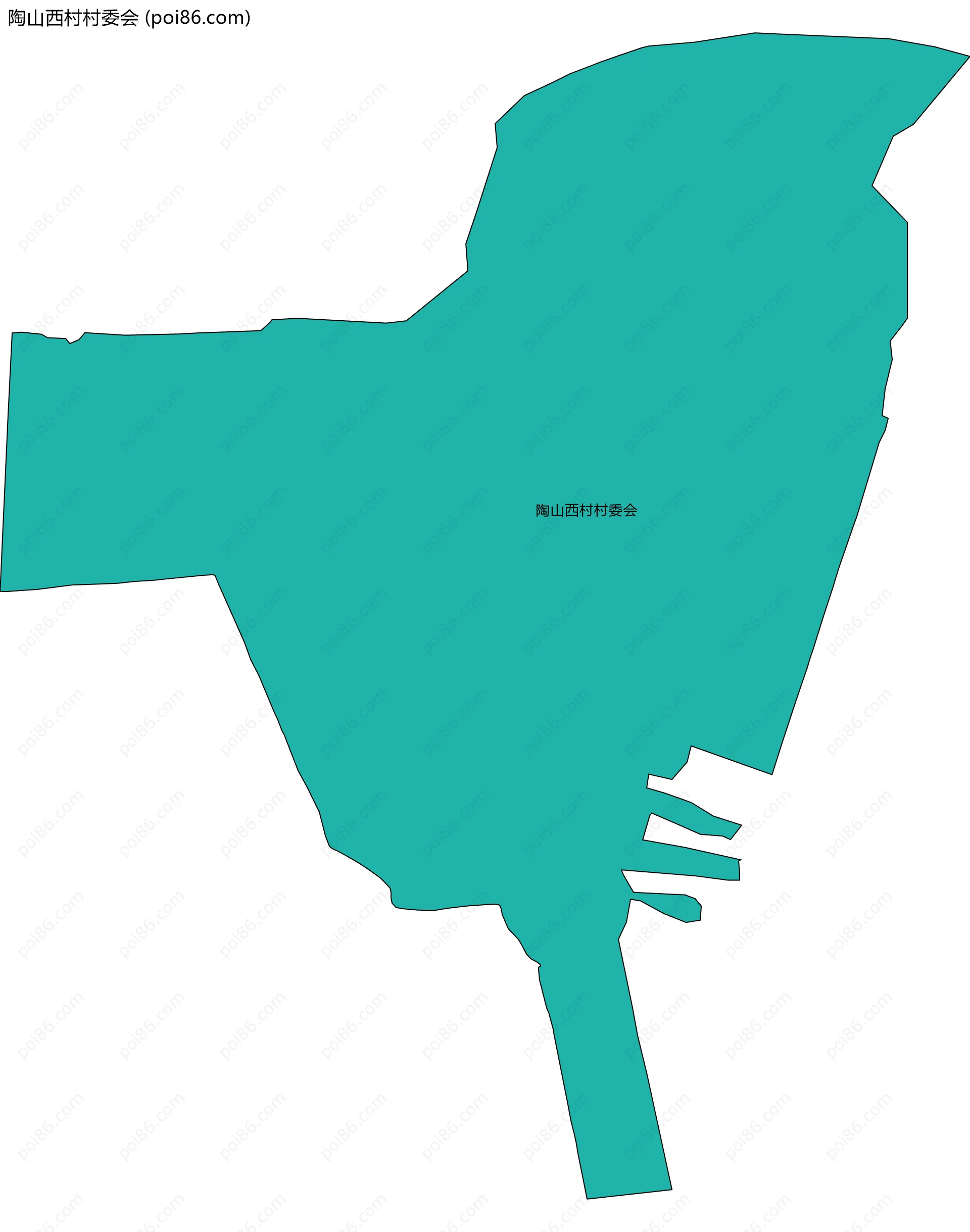陶山西村村委会边界地图