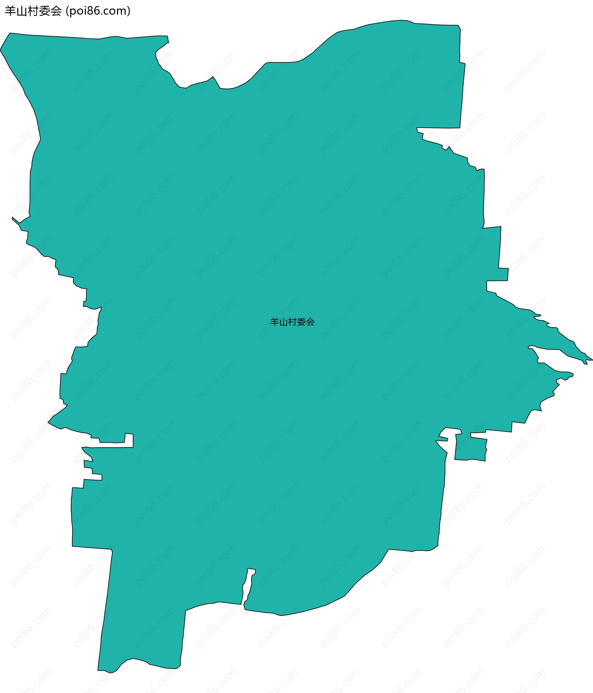 羊山村委会边界地图
