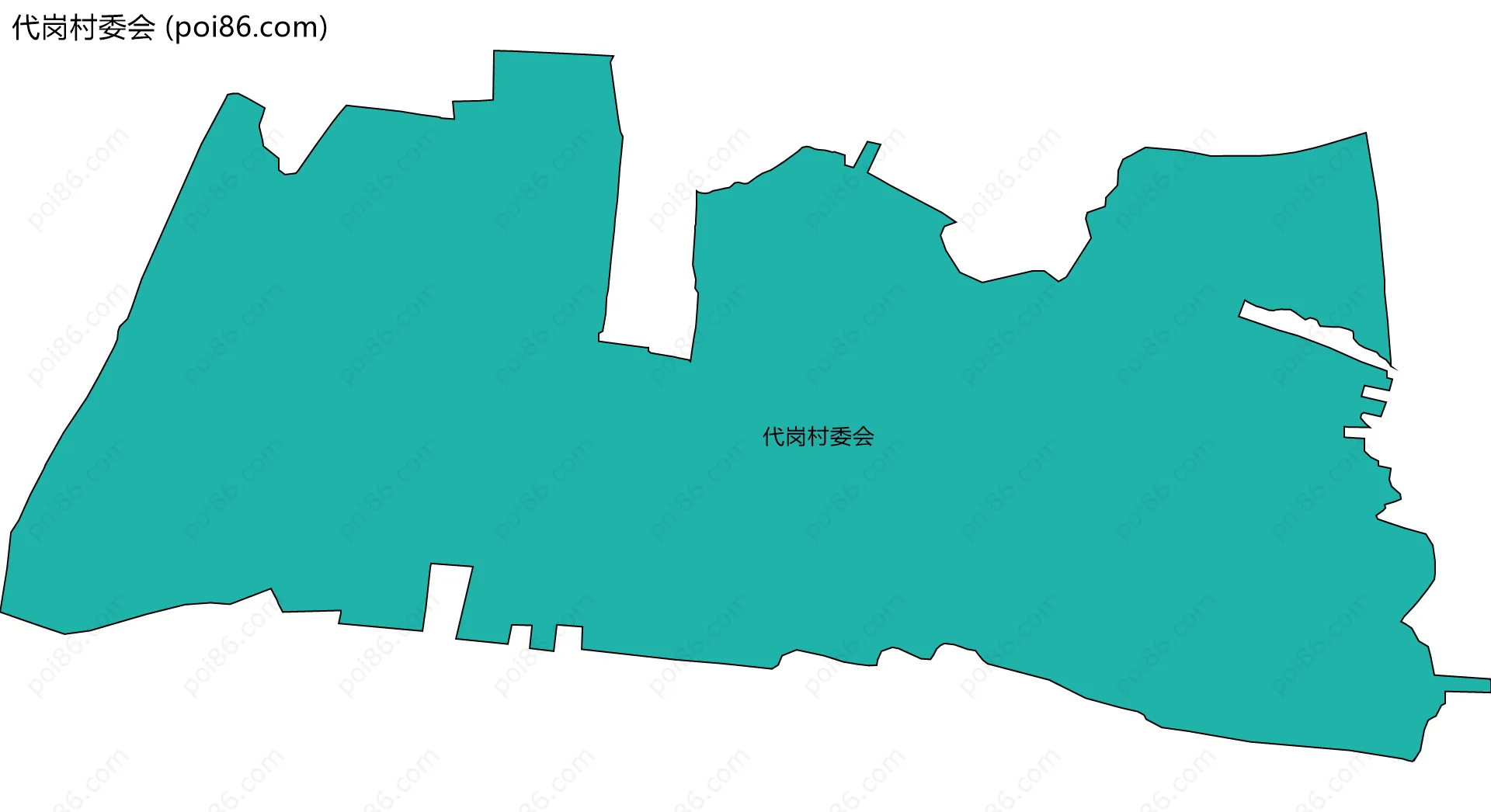 代岗村委会边界地图