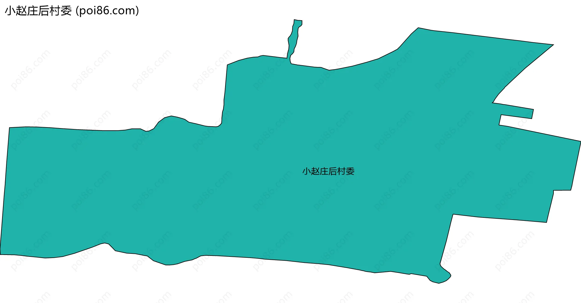 小赵庄后村委边界地图