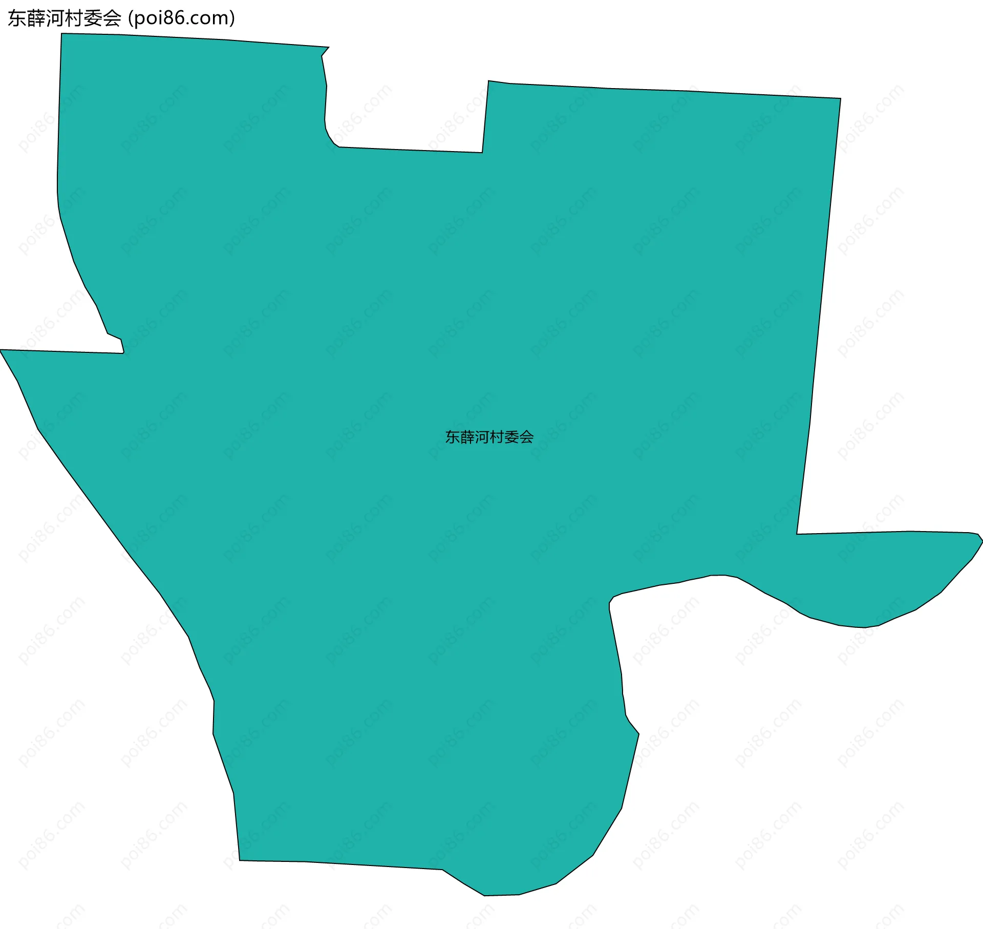 东薛河村委会边界地图