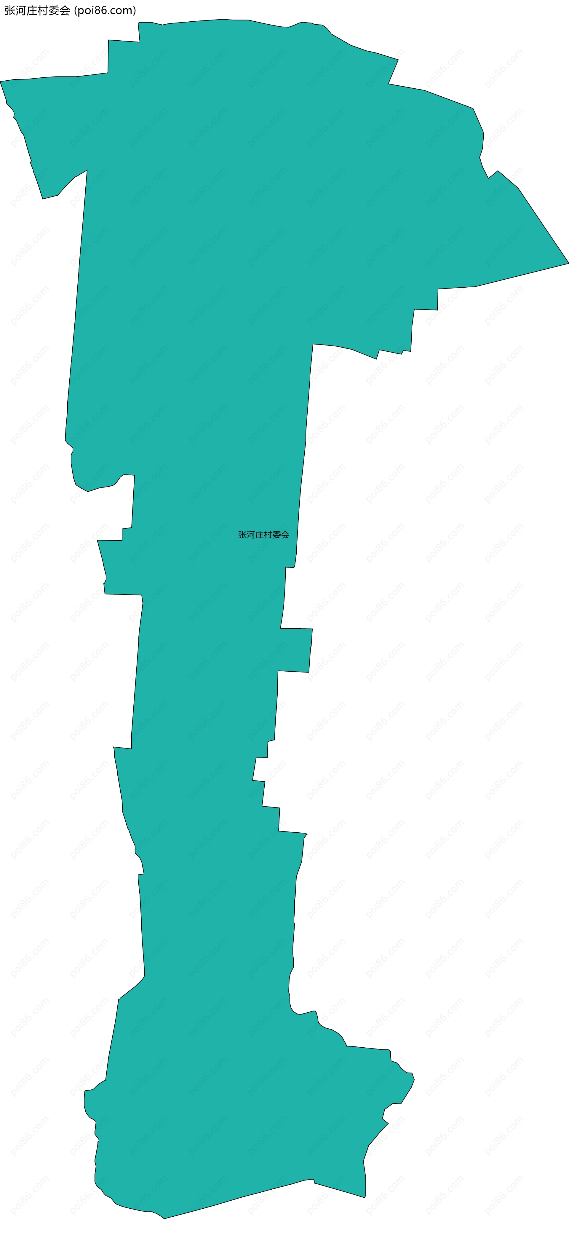 张河庄村委会边界地图