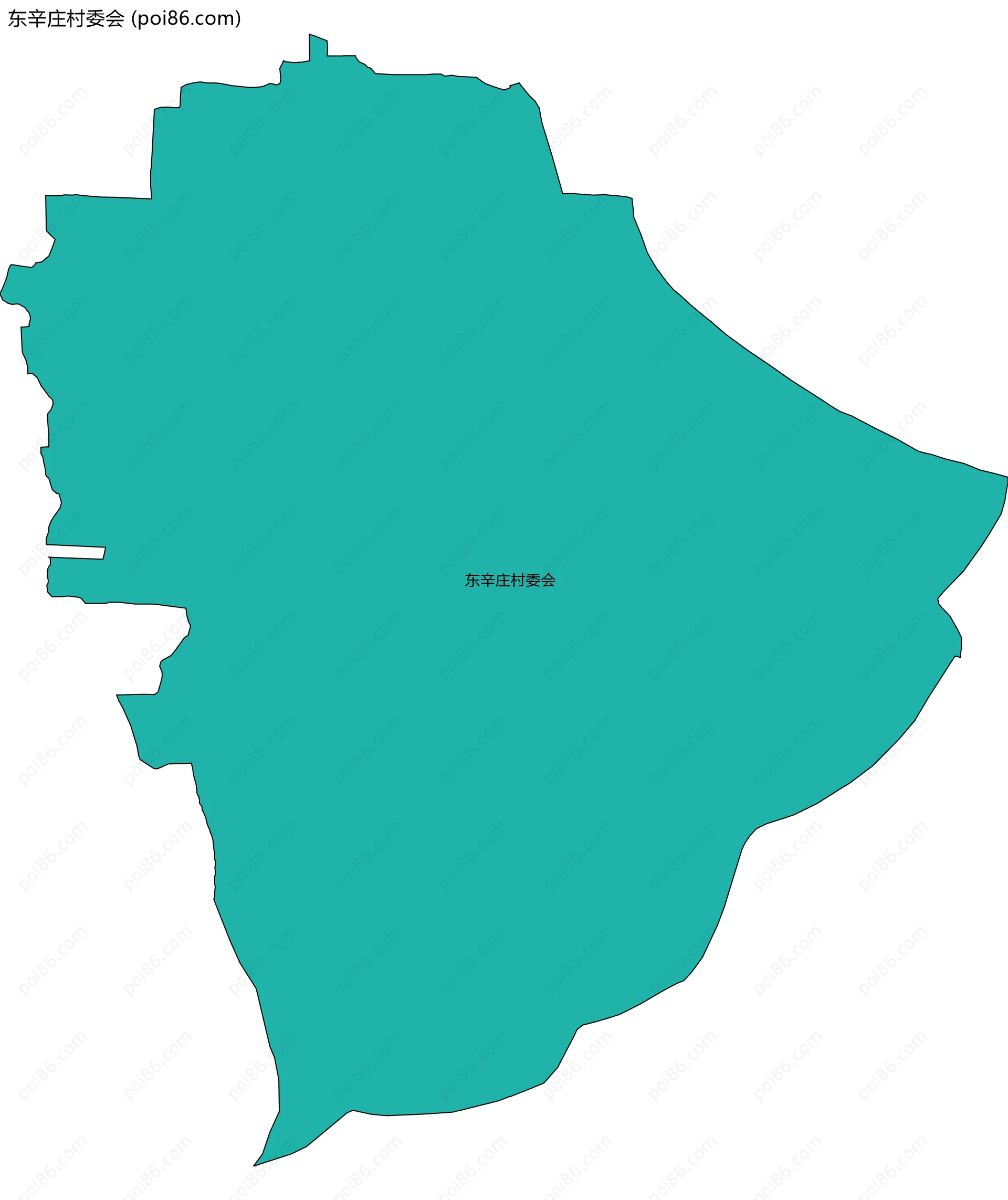东辛庄村委会边界地图
