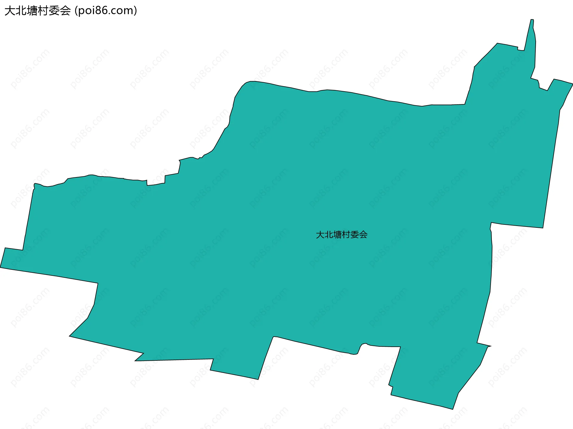 大北塘村委会边界地图