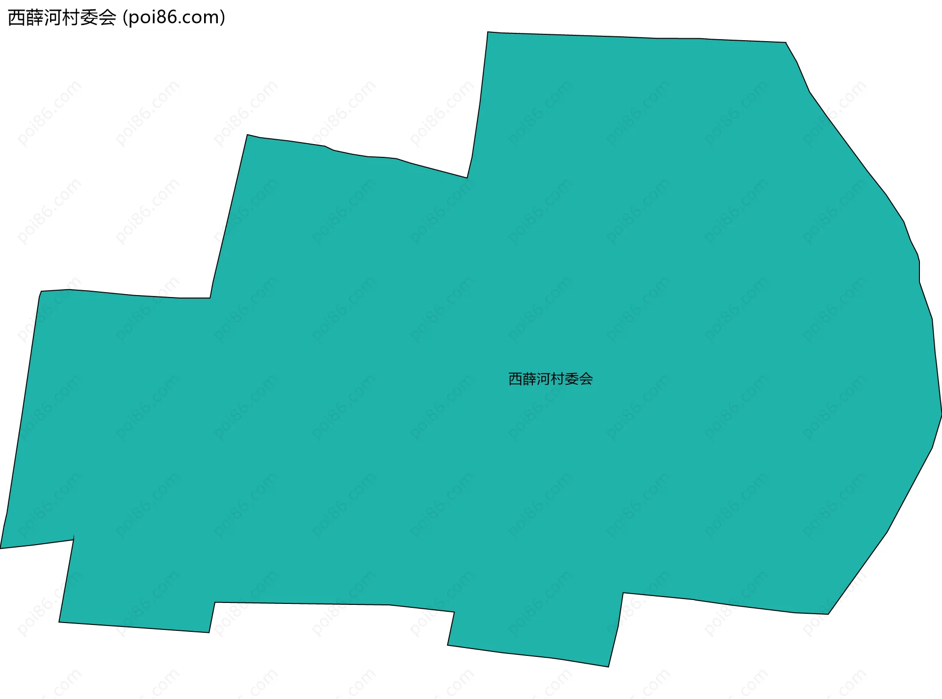 西薛河村委会边界地图