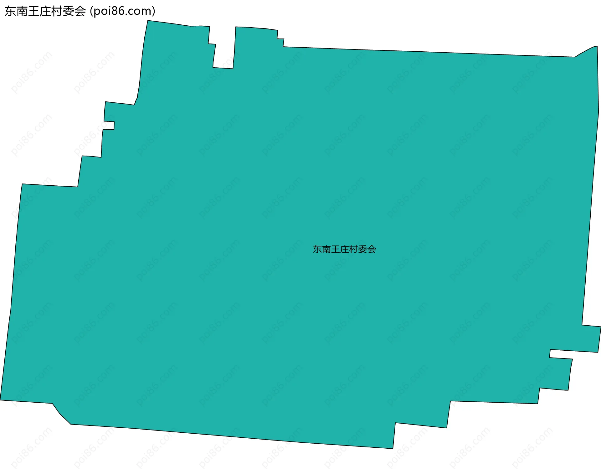 东南王庄村委会边界地图