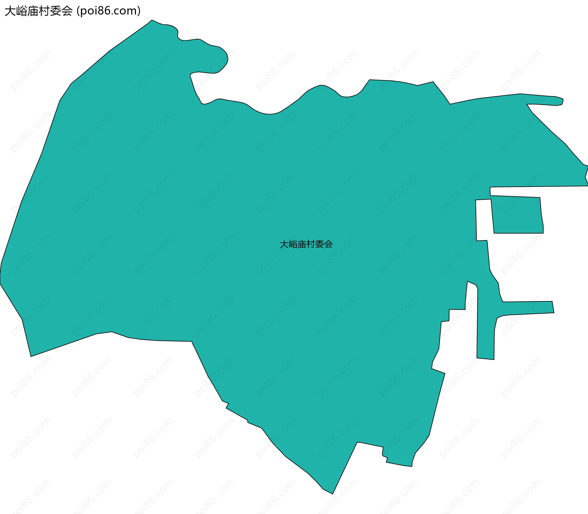 大峪庙村委会边界地图