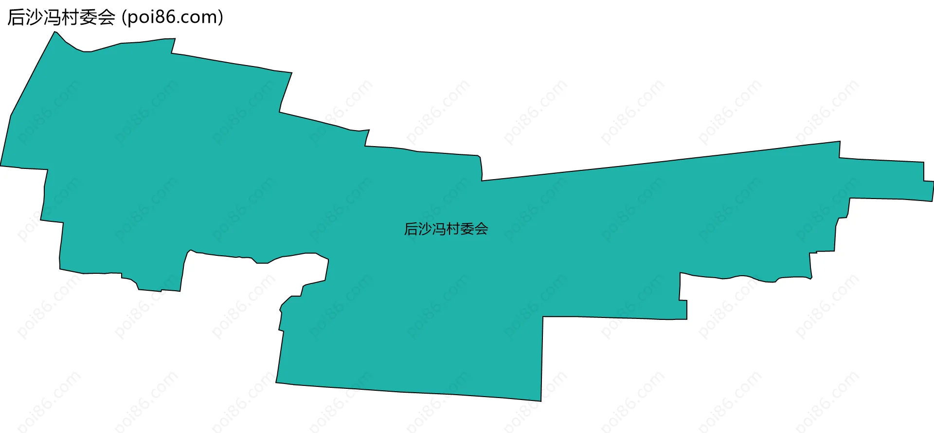 后沙冯村委会边界地图