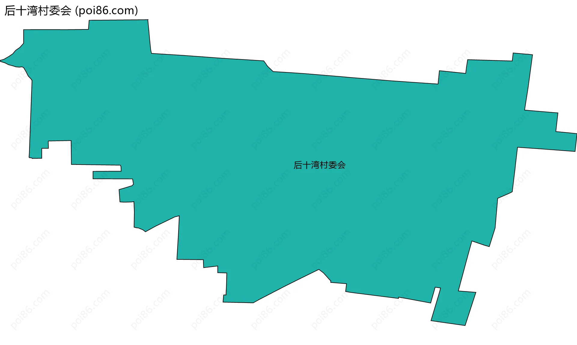后十湾村委会边界地图