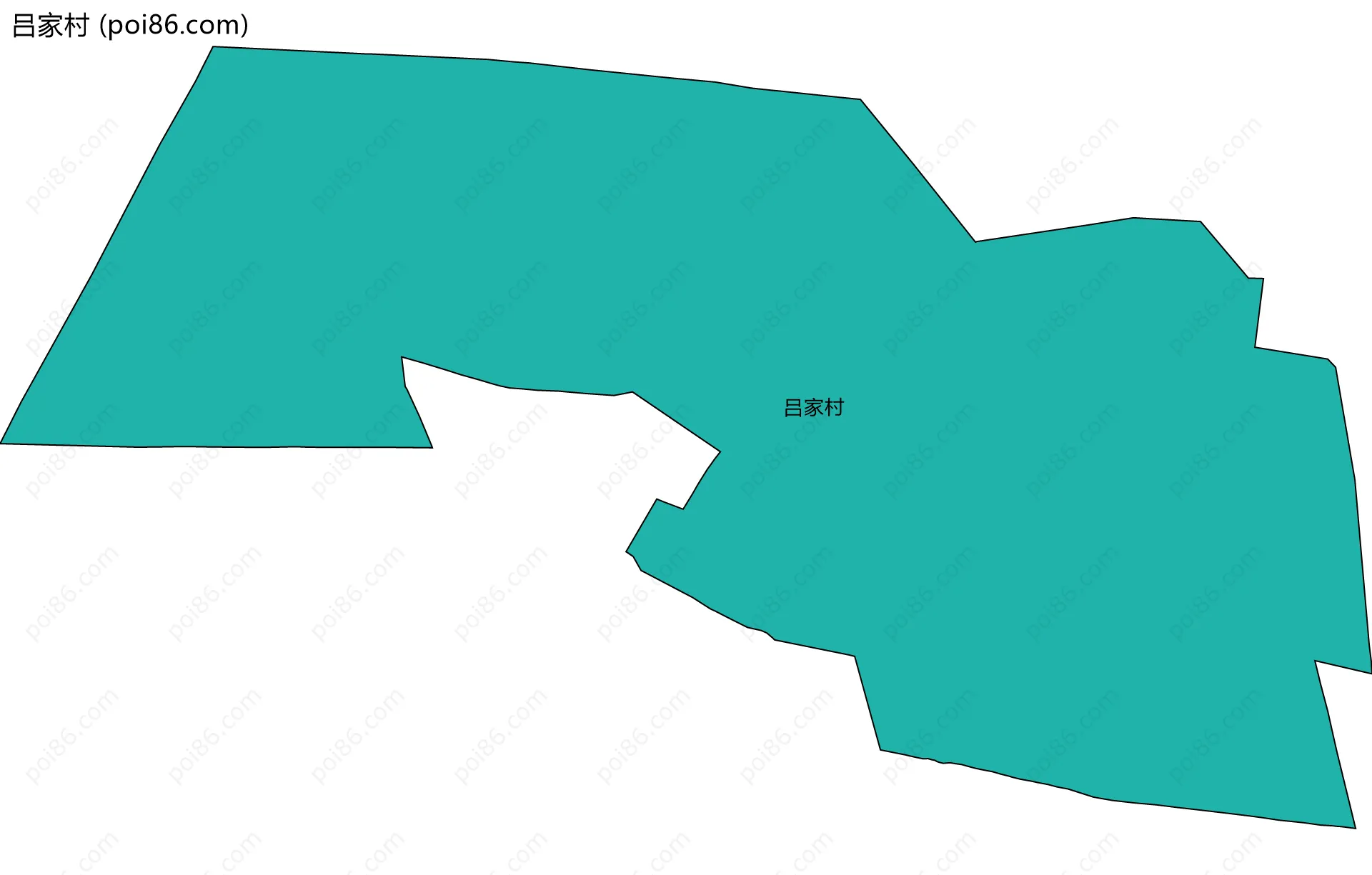 吕家村边界地图