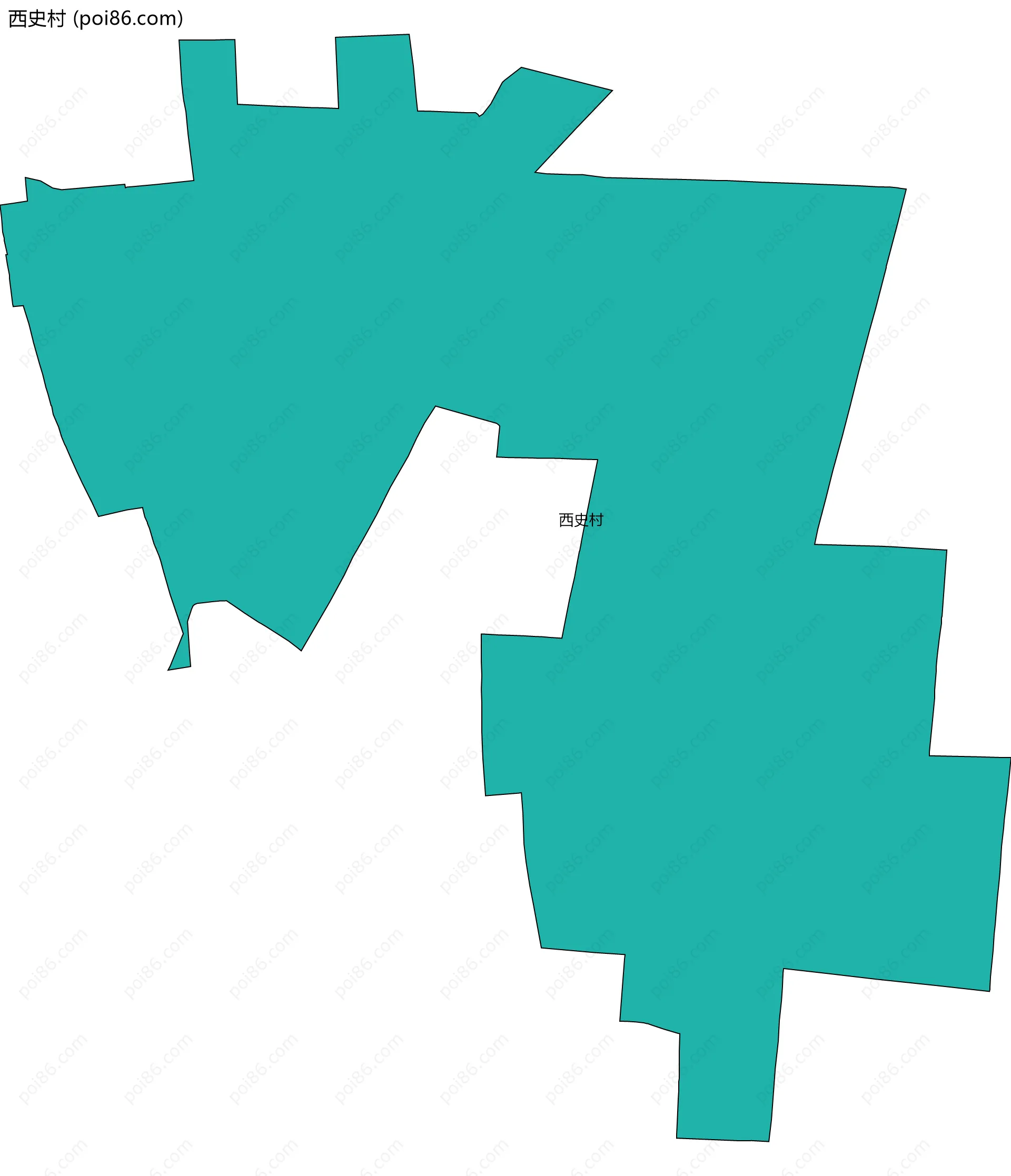 西史村边界地图