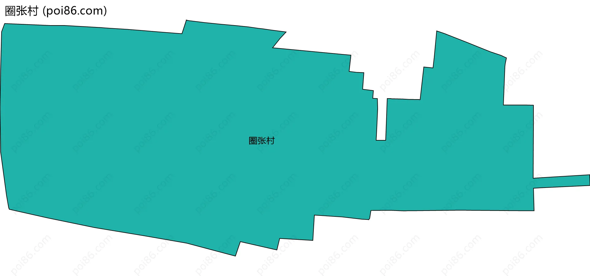圈张村边界地图