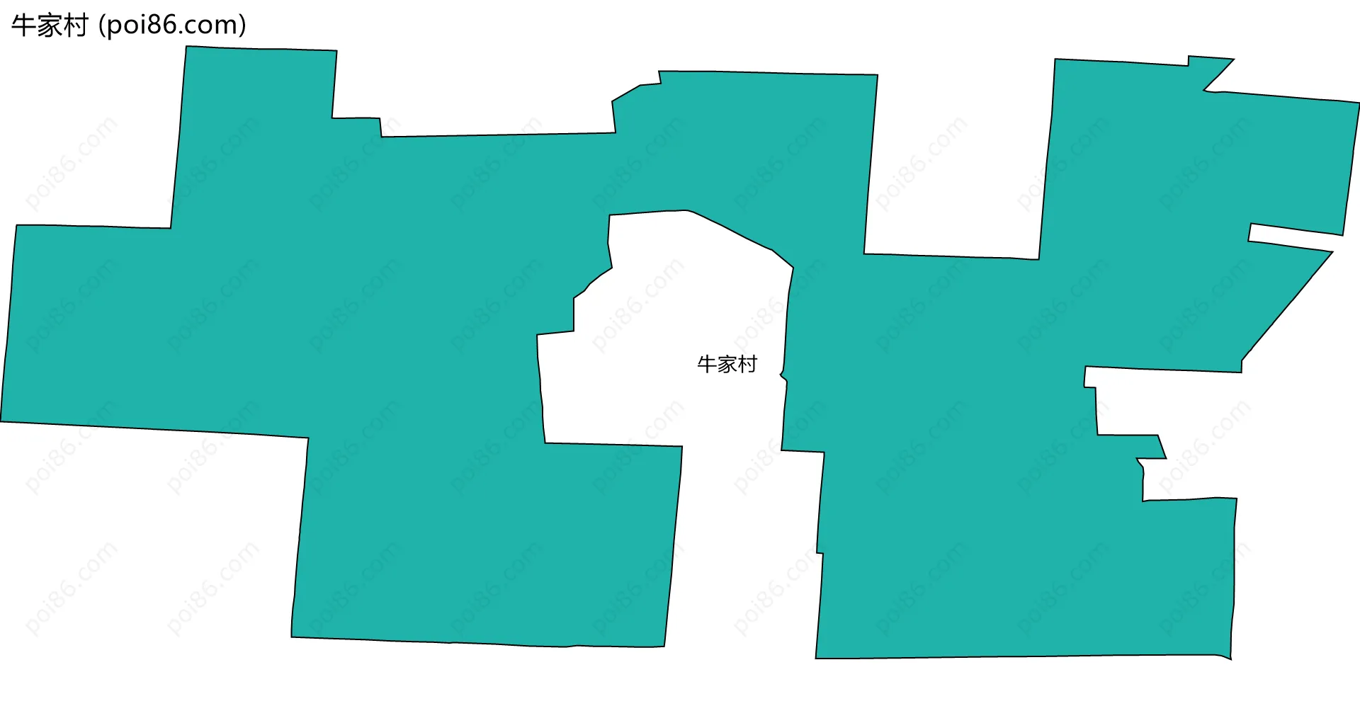 牛家村边界地图