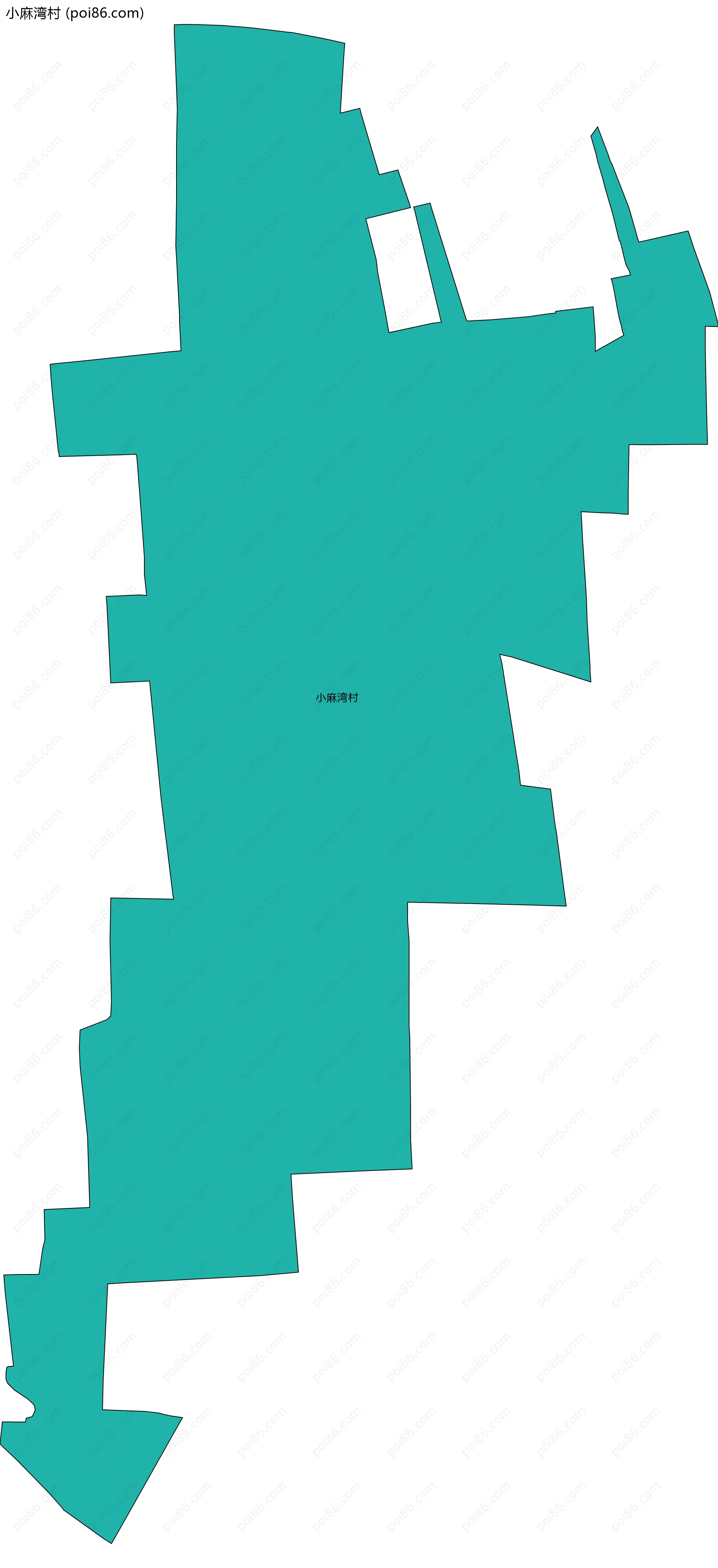 小麻湾村边界地图