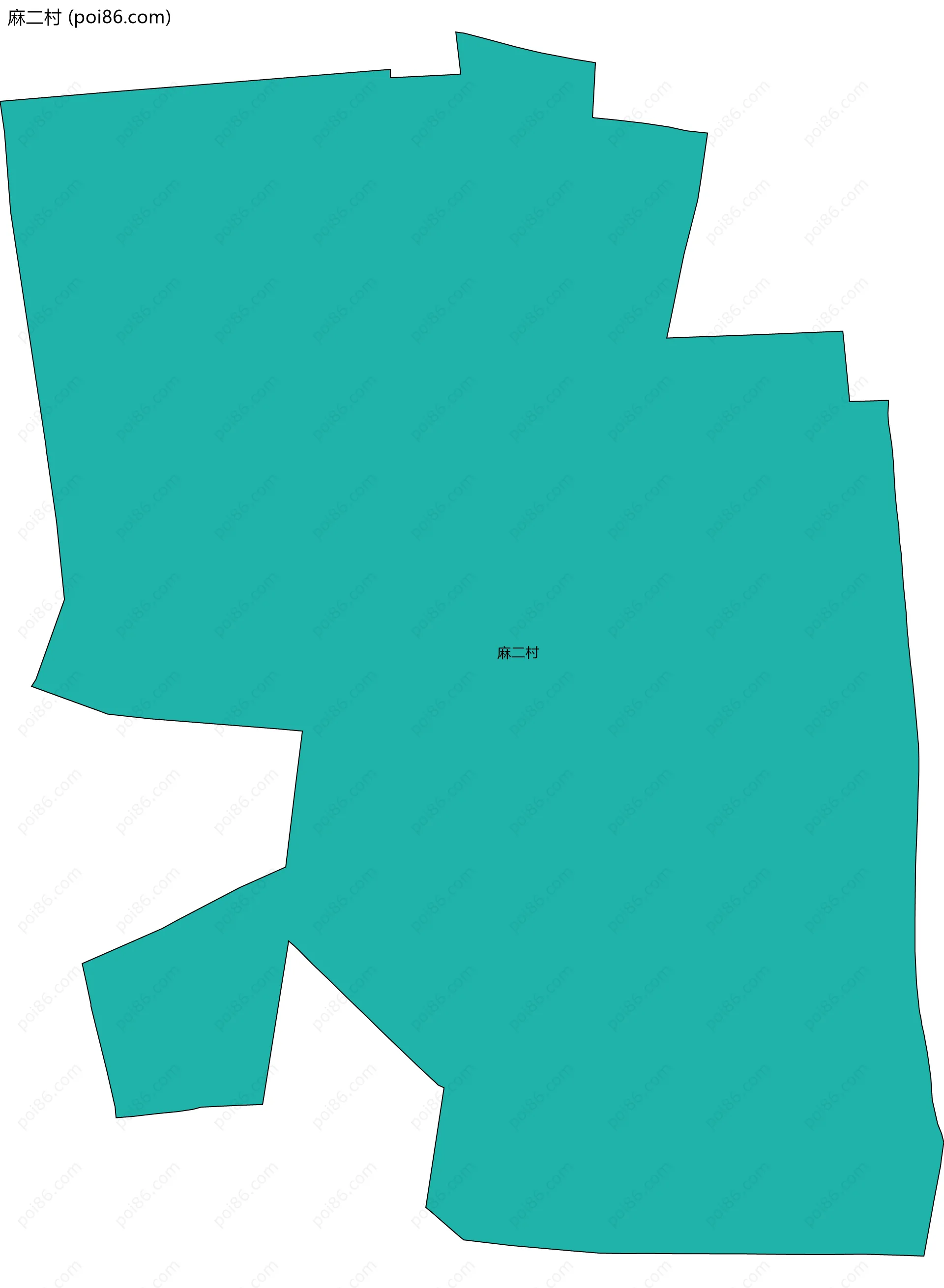 麻二村边界地图