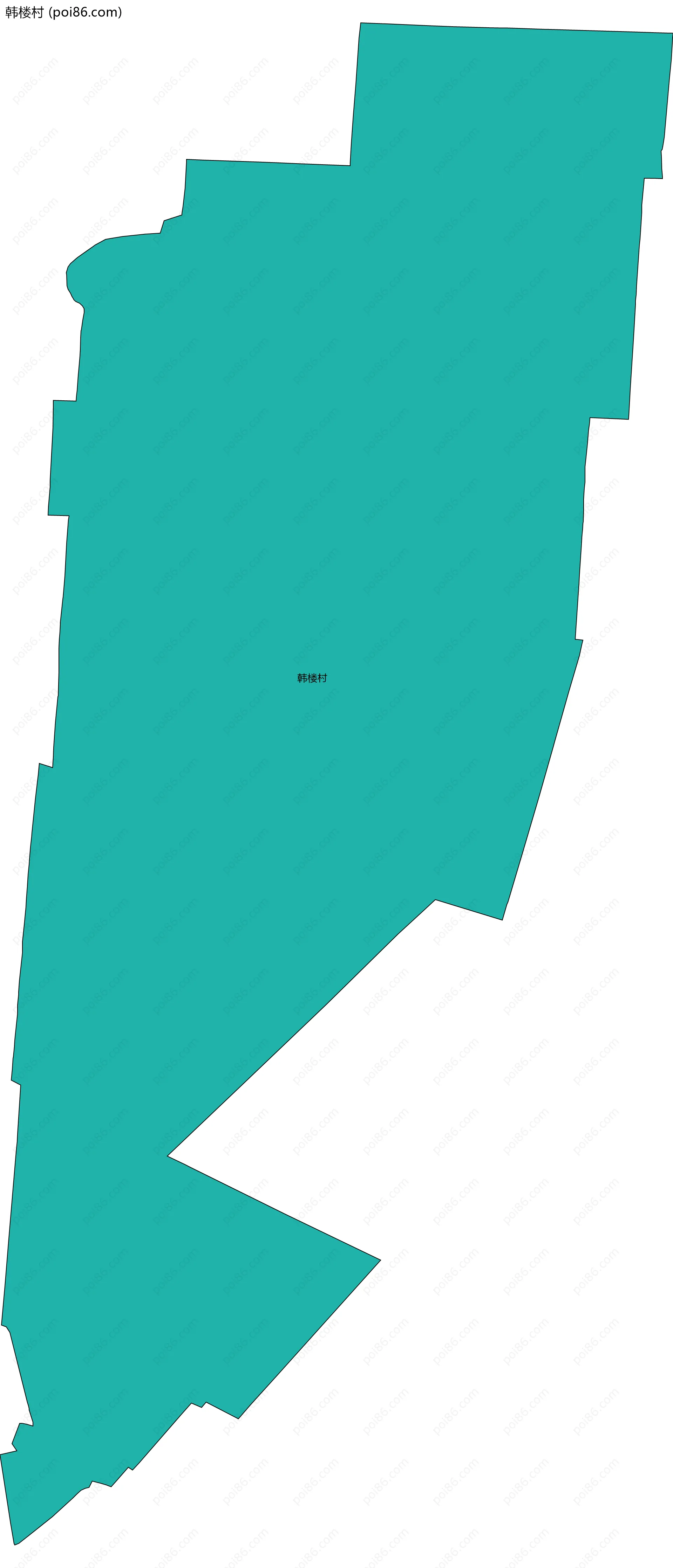 韩楼村边界地图