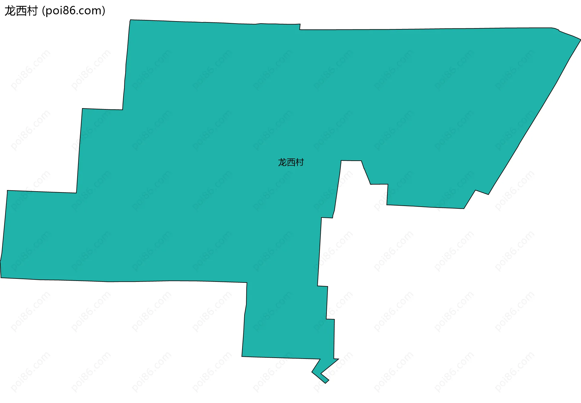 龙西村边界地图