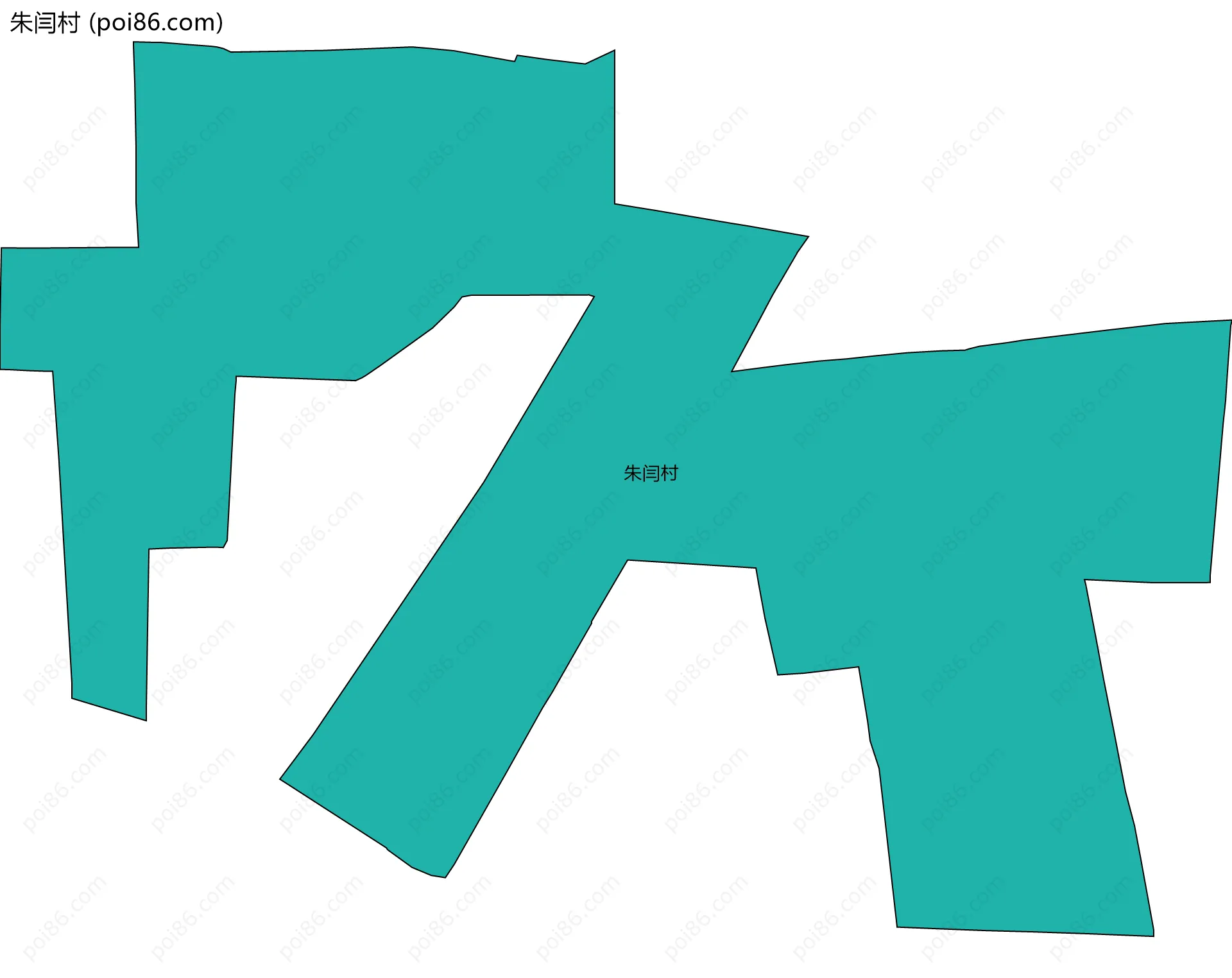 朱闫村边界地图